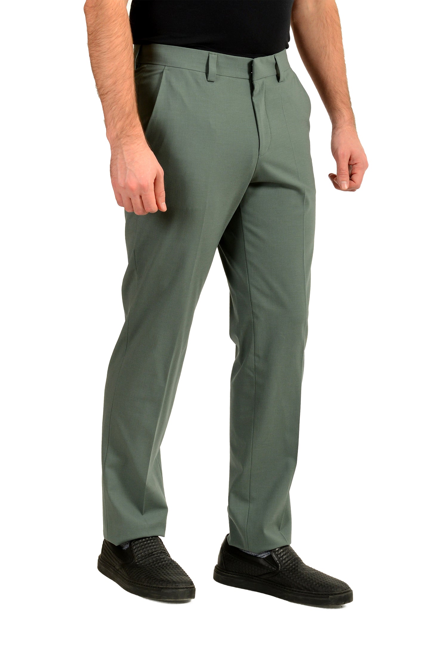 Hugo Boss Men's "Tom232X" Modern Fit Wool Flat Front Pants US 32R IT 48