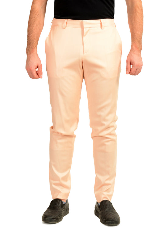 Hugo Boss Men's "H-Genius-252" Salmon Pink Slim Fit Wool Pants US 32R IT 48