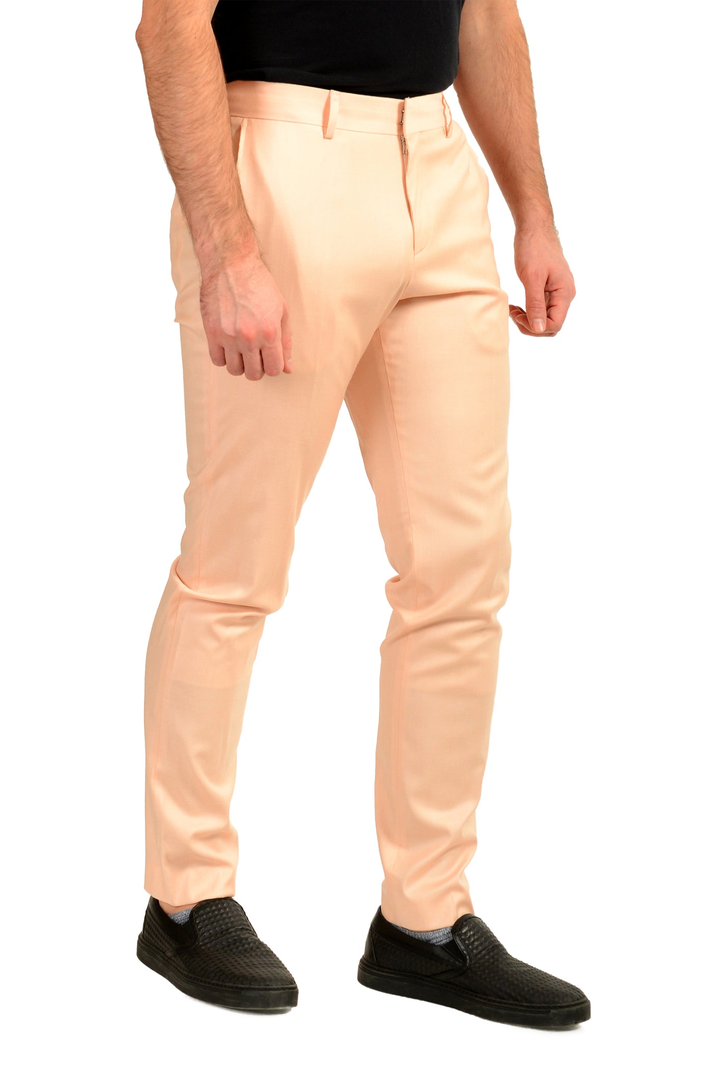 Hugo Boss Men's "H-Genius-252" Salmon Pink Slim Fit Wool Pants US 32R IT 48