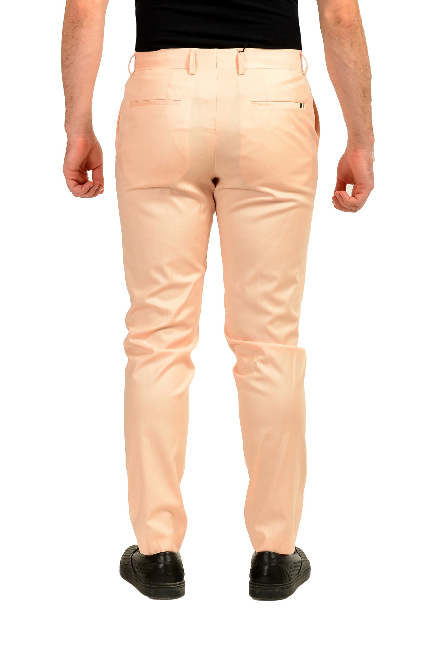 Hugo Boss Men's "H-Genius-252" Salmon Pink Slim Fit Wool Pants US 32R IT 48