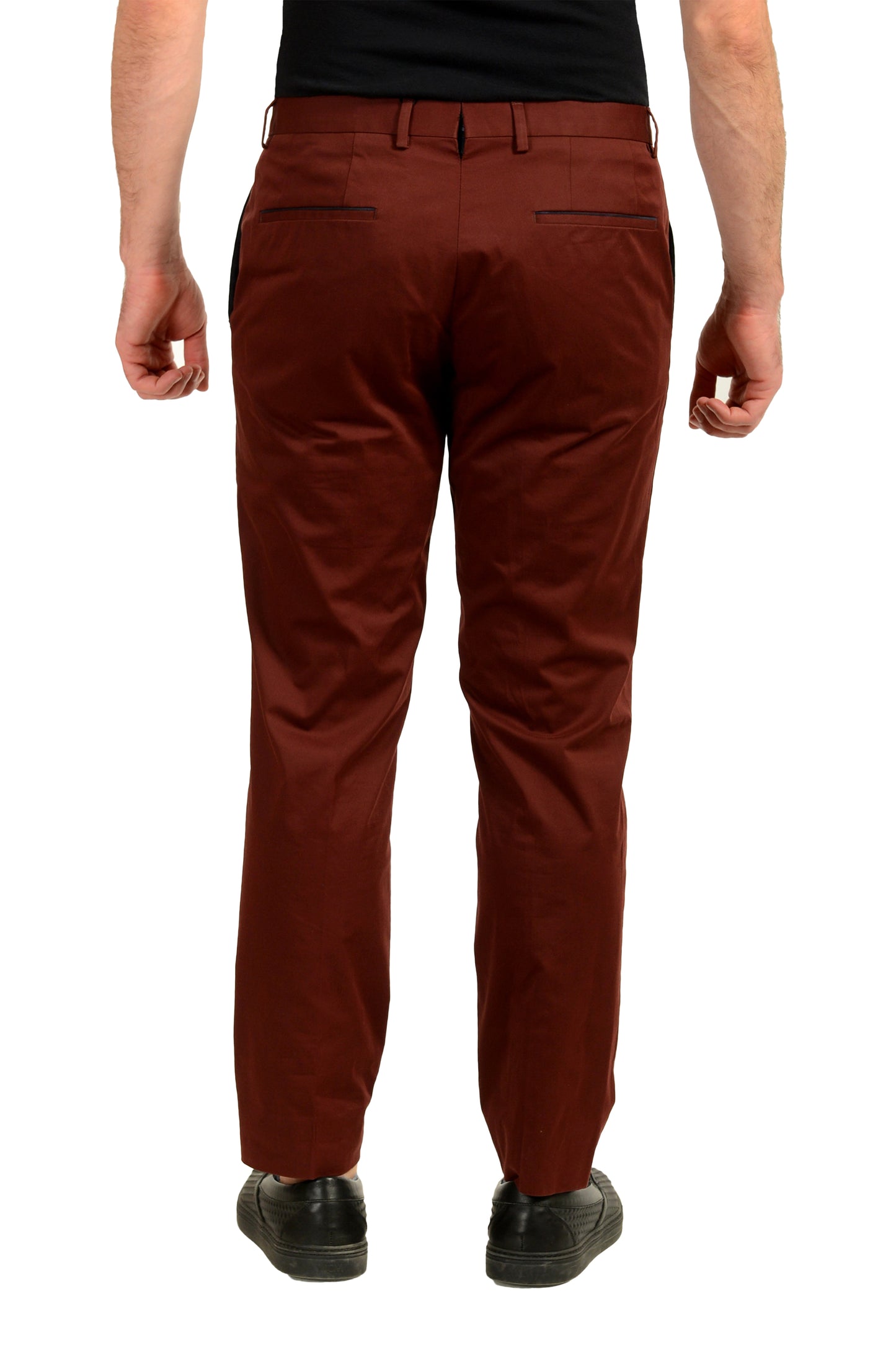 Hugo Boss Men's "Giro4" Vine Red Flat Front Casual Pants US 34R IT 50