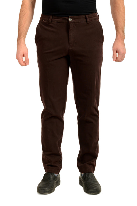 Hugo Boss Men's "H-Kane1" Dark Brown Modern Regular Fit Pants US 32/32 IT 32/32