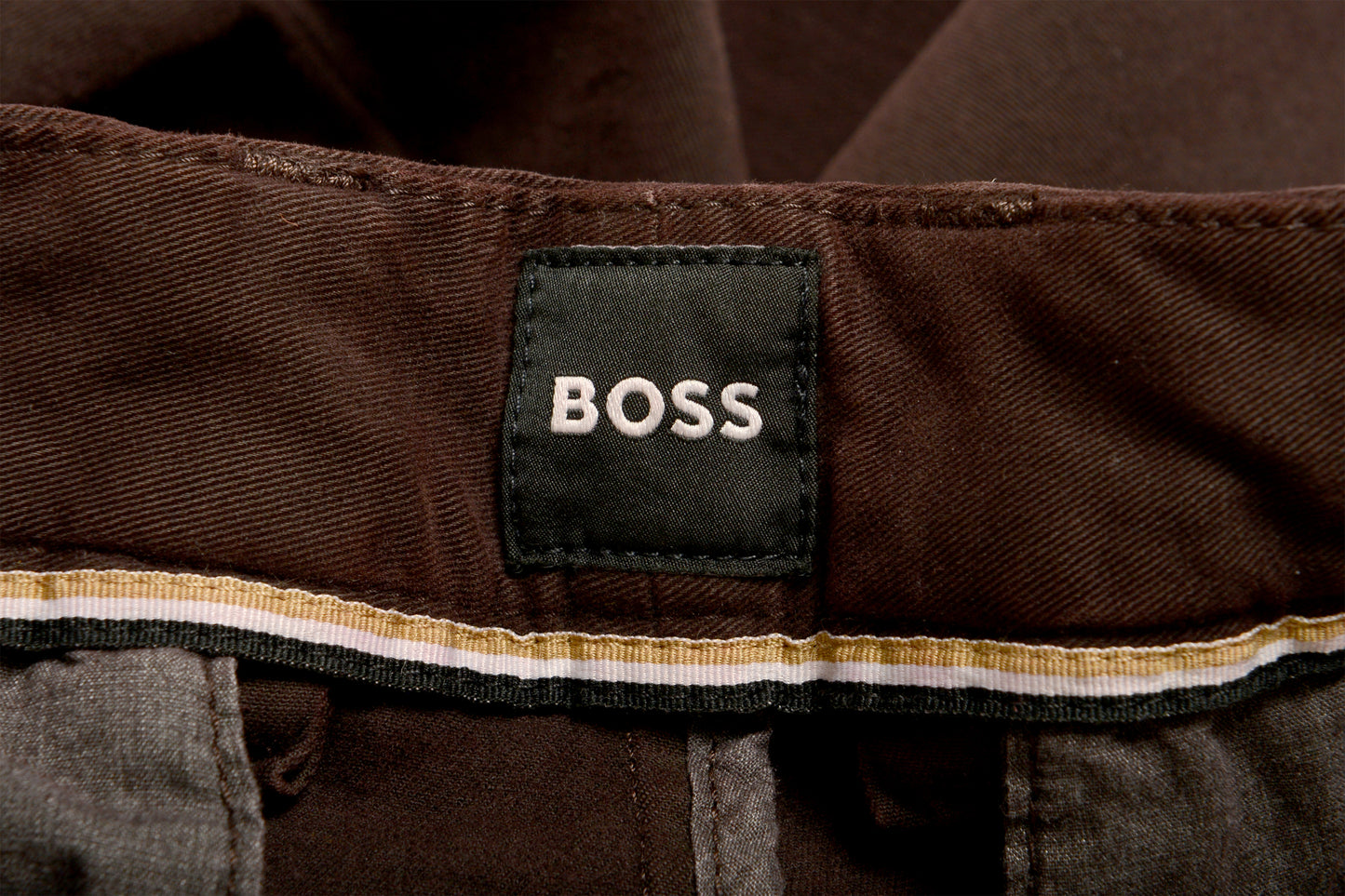 Hugo Boss Men's "H-Kane1" Dark Brown Modern Regular Fit Pants US 32/32 IT 32/32