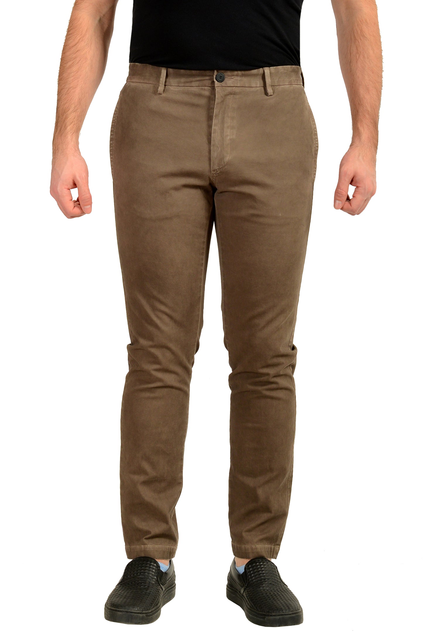 Hugo Boss Men's "David204D" Gray Slim Fit Casual Pants US 32/32 IT 32/32