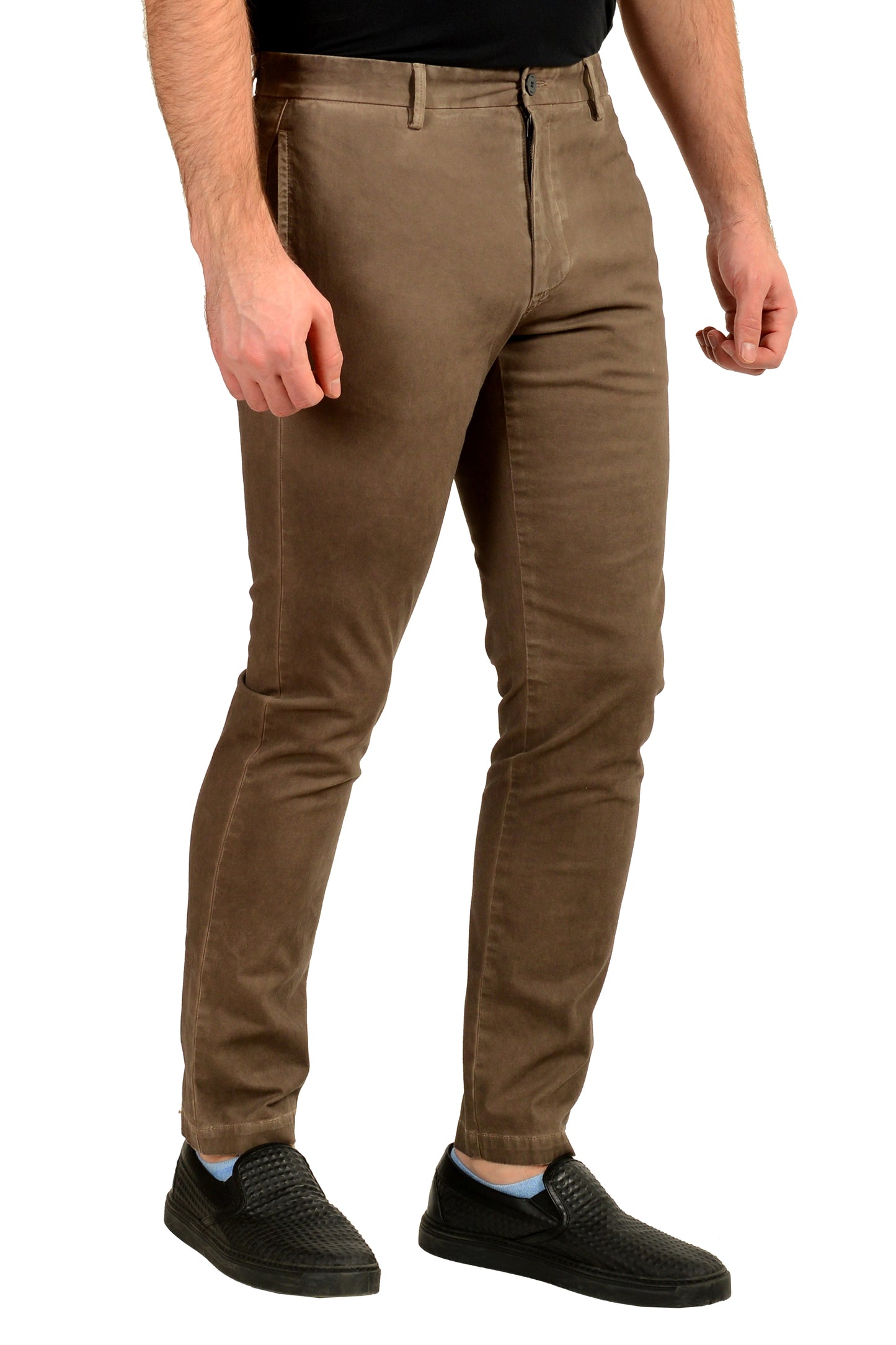 Hugo Boss Men's "David204D" Gray Slim Fit Casual Pants US 32/32 IT 32/32