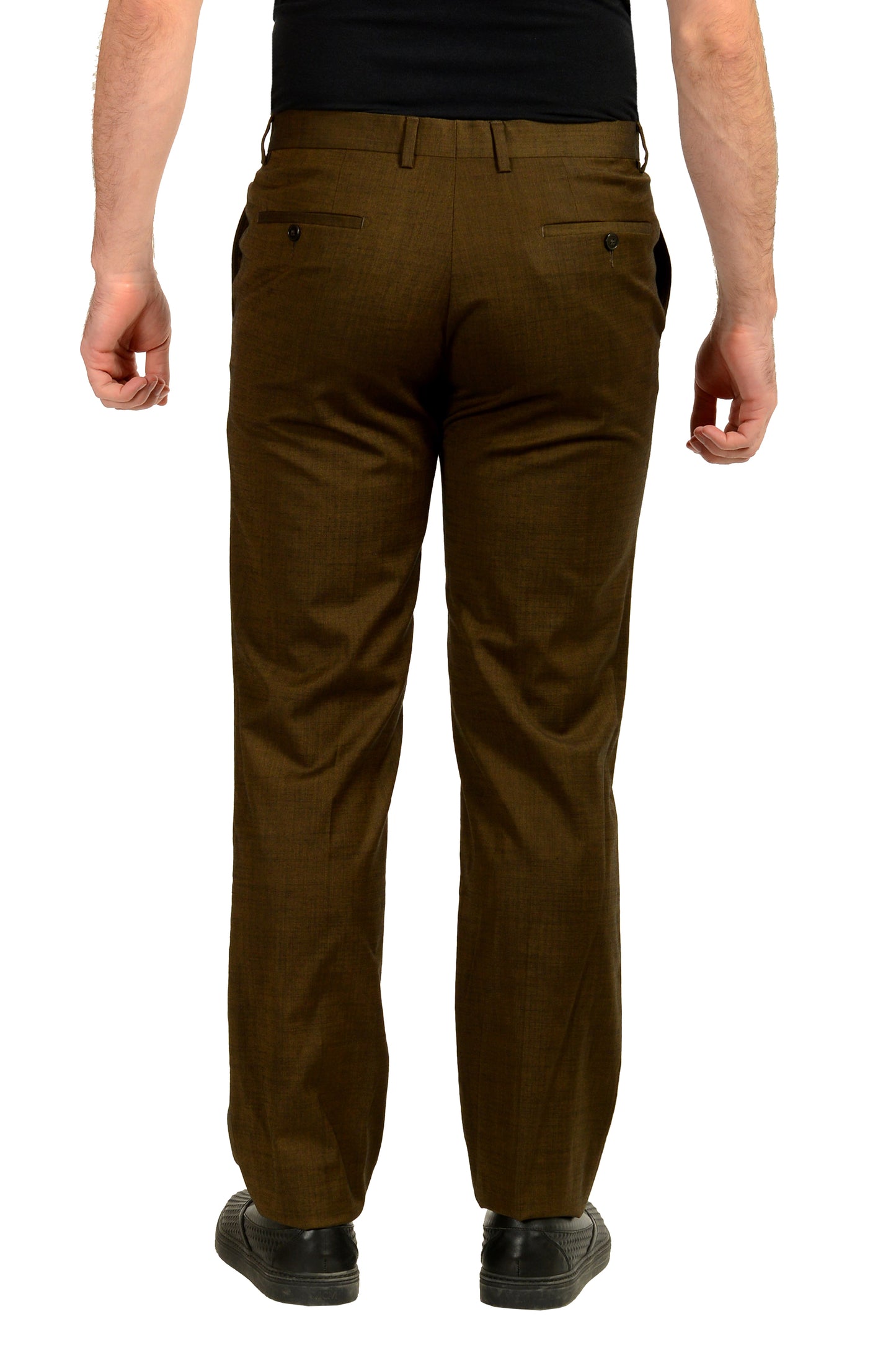 Versace Collection Men's Wool Olive Green Dress Pants US 34R IT 50