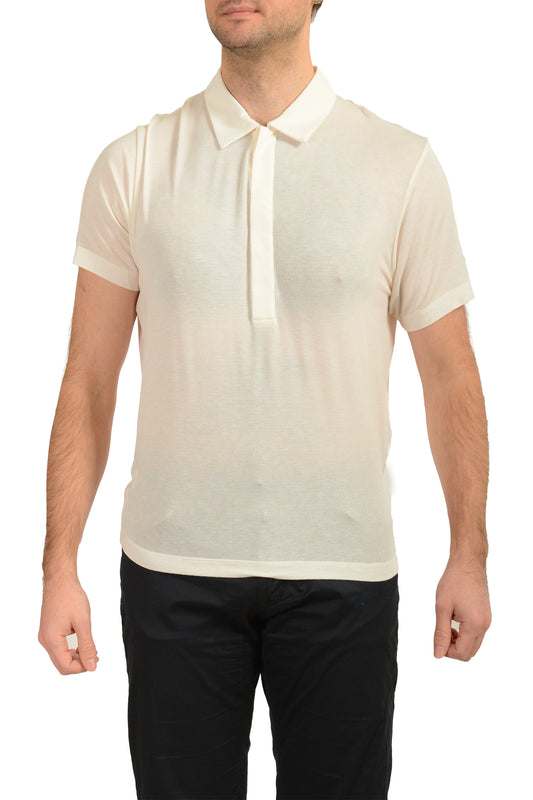 Scuderia Ferrari Men's Ivory Short Sleeve Polo Shirt US M IT 50