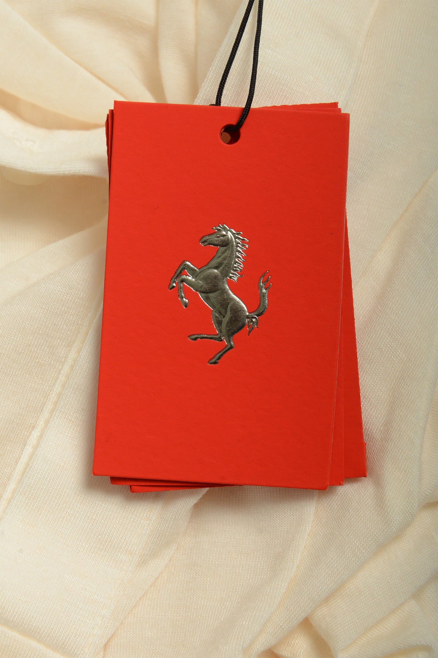 Scuderia Ferrari Men's Ivory Short Sleeve Polo Shirt US XL IT 54