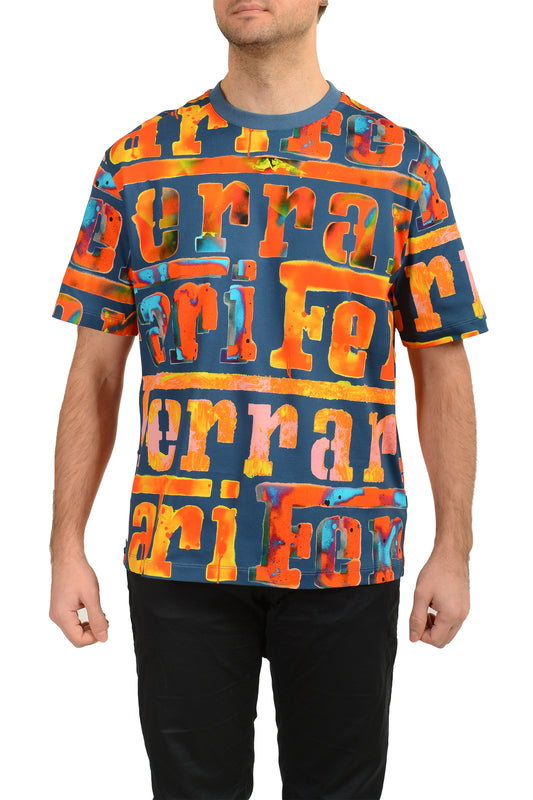 Scuderia Ferrari Fluid Pure Cotton Graffiti Logo Print T-Shirt US L IT 52
