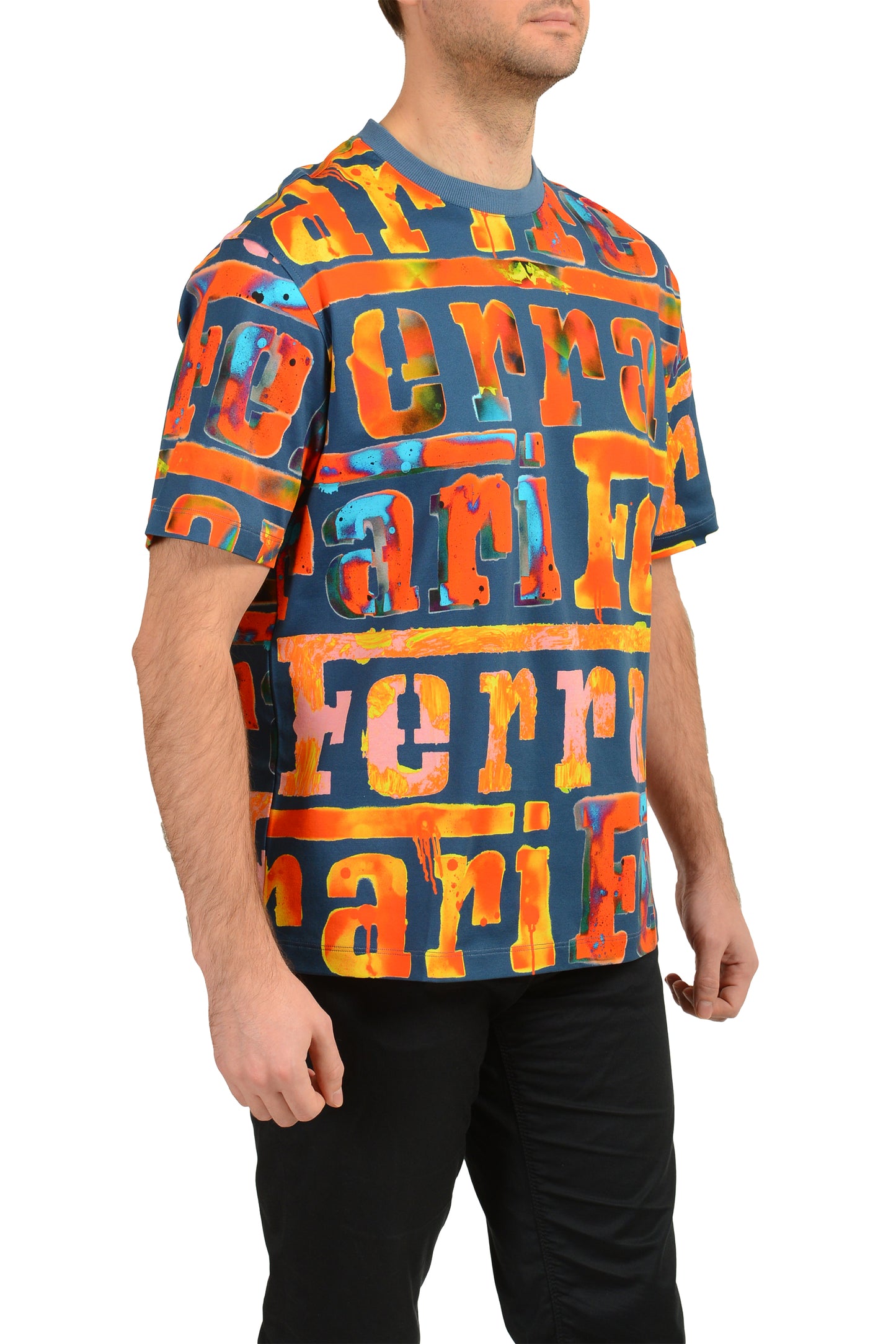 Scuderia Ferrari Fluid Pure Cotton Graffiti Logo Print T-Shirt US M IT 50