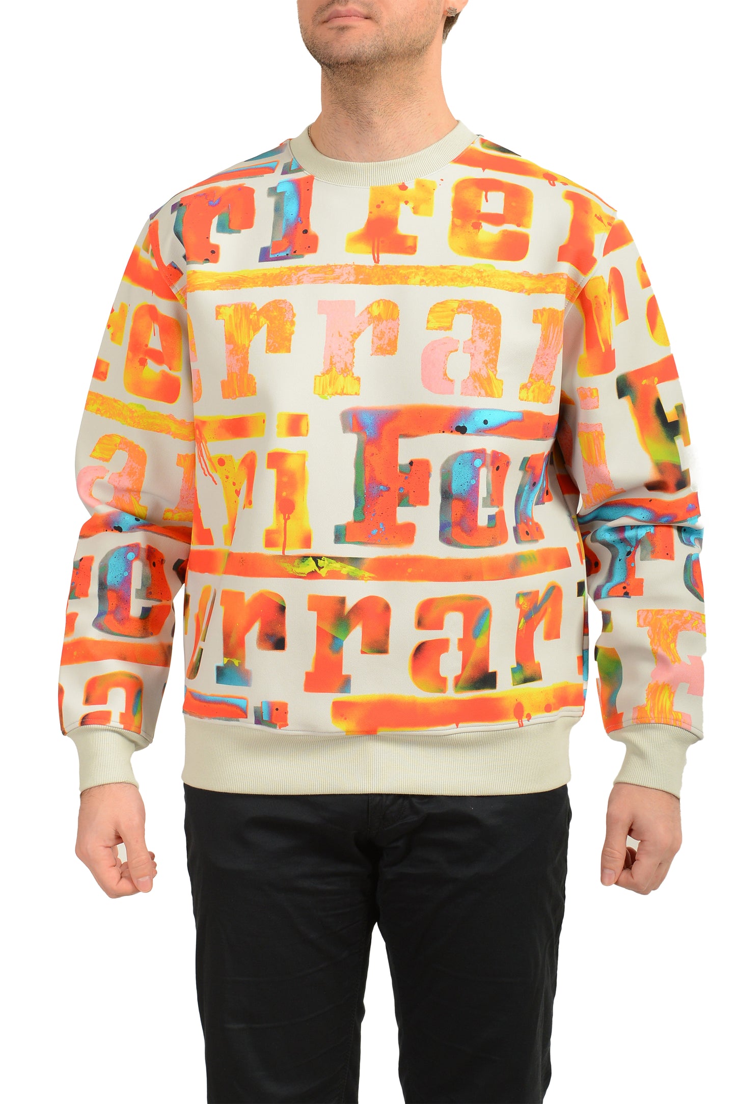 Scuderia Ferrari Fluid Bonded Twill Graffiti C-Neck Sweatshirt US XL IT 54