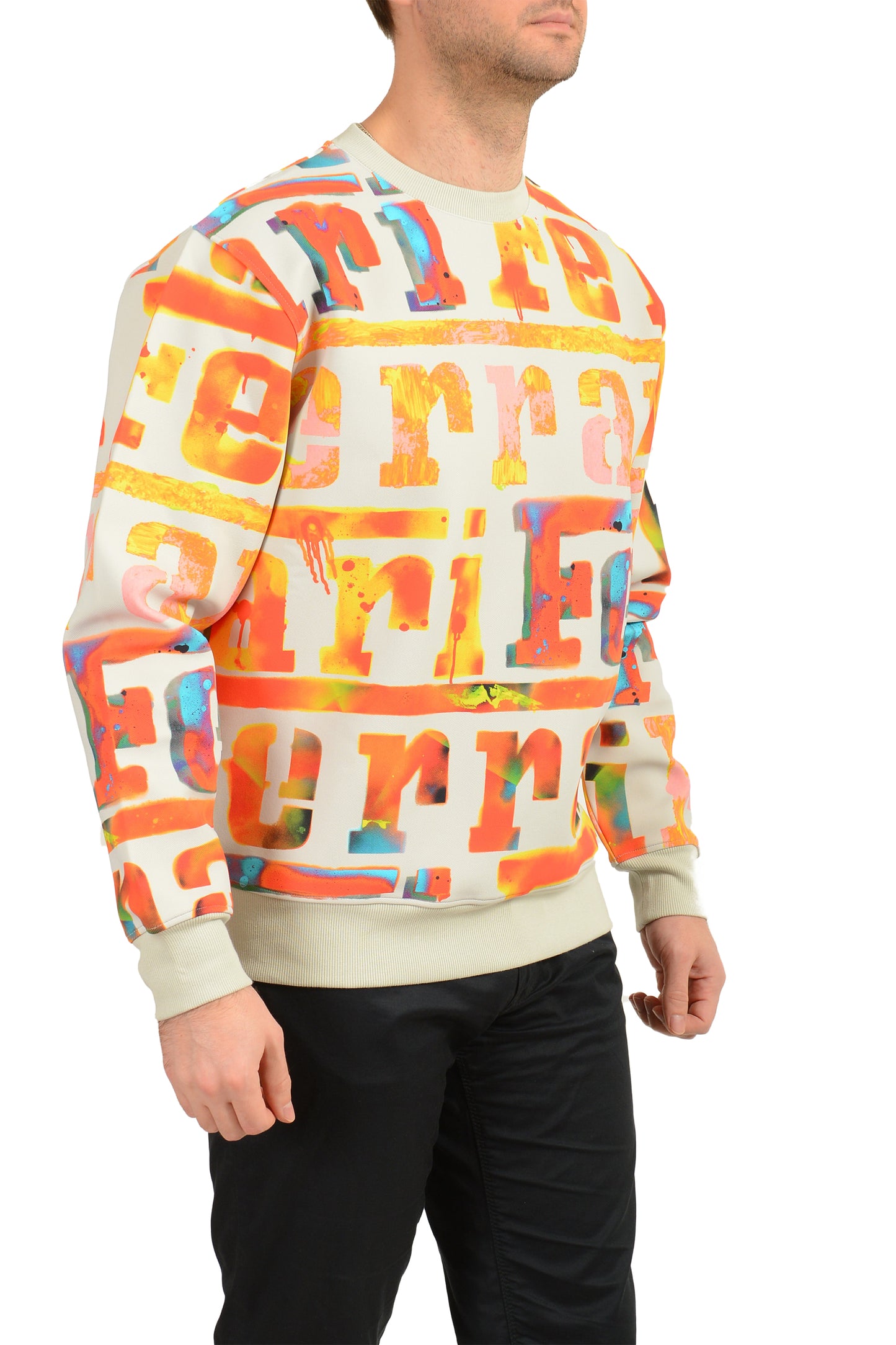 Scuderia Ferrari Fluid Bonded Twill Graffiti C-Neck Sweatshirt US XL IT 54