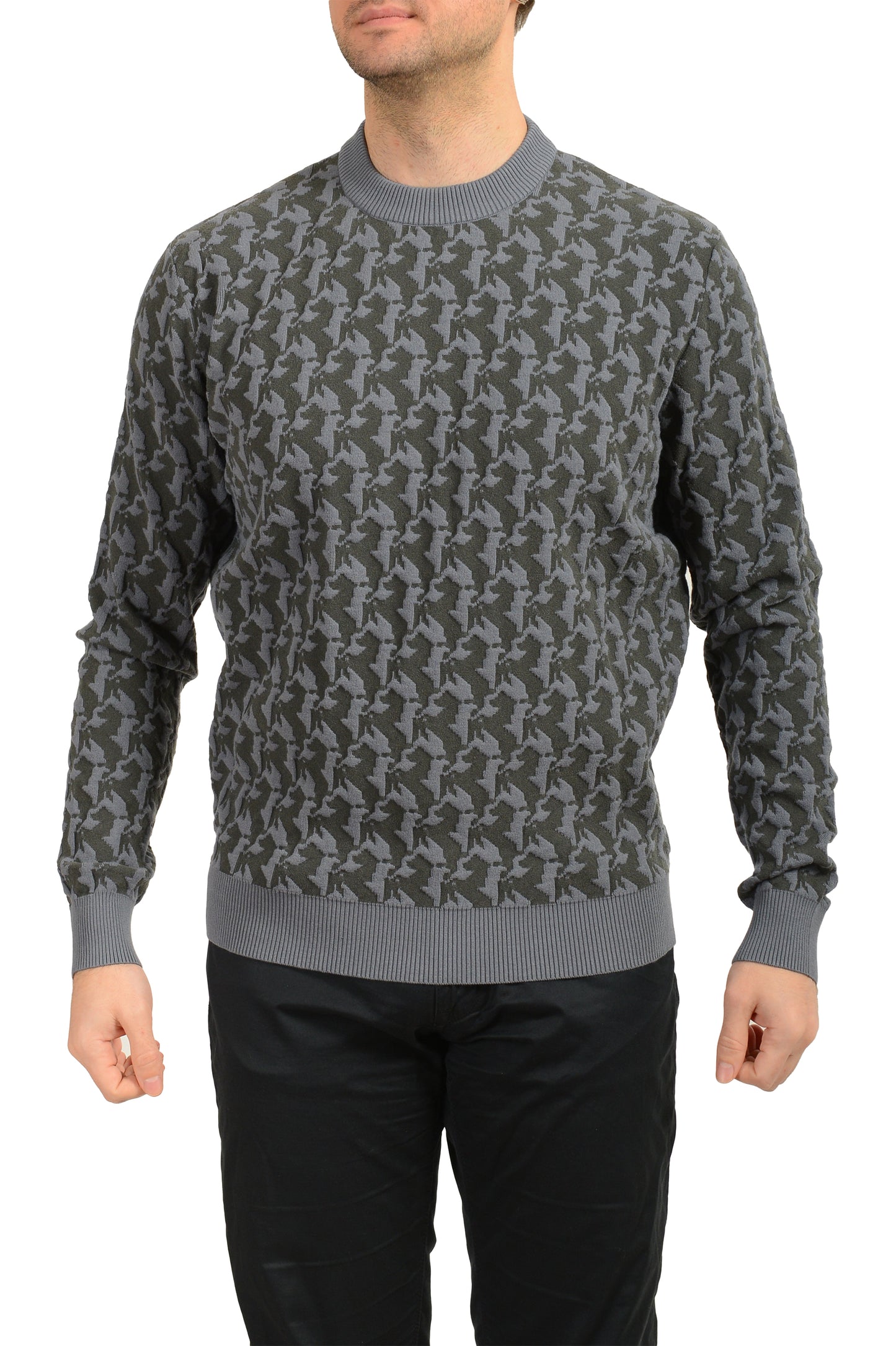 Scuderia Ferrari Fluid 3D Pixel PR.Horse Gray Pullover Sweater US XL IT 54