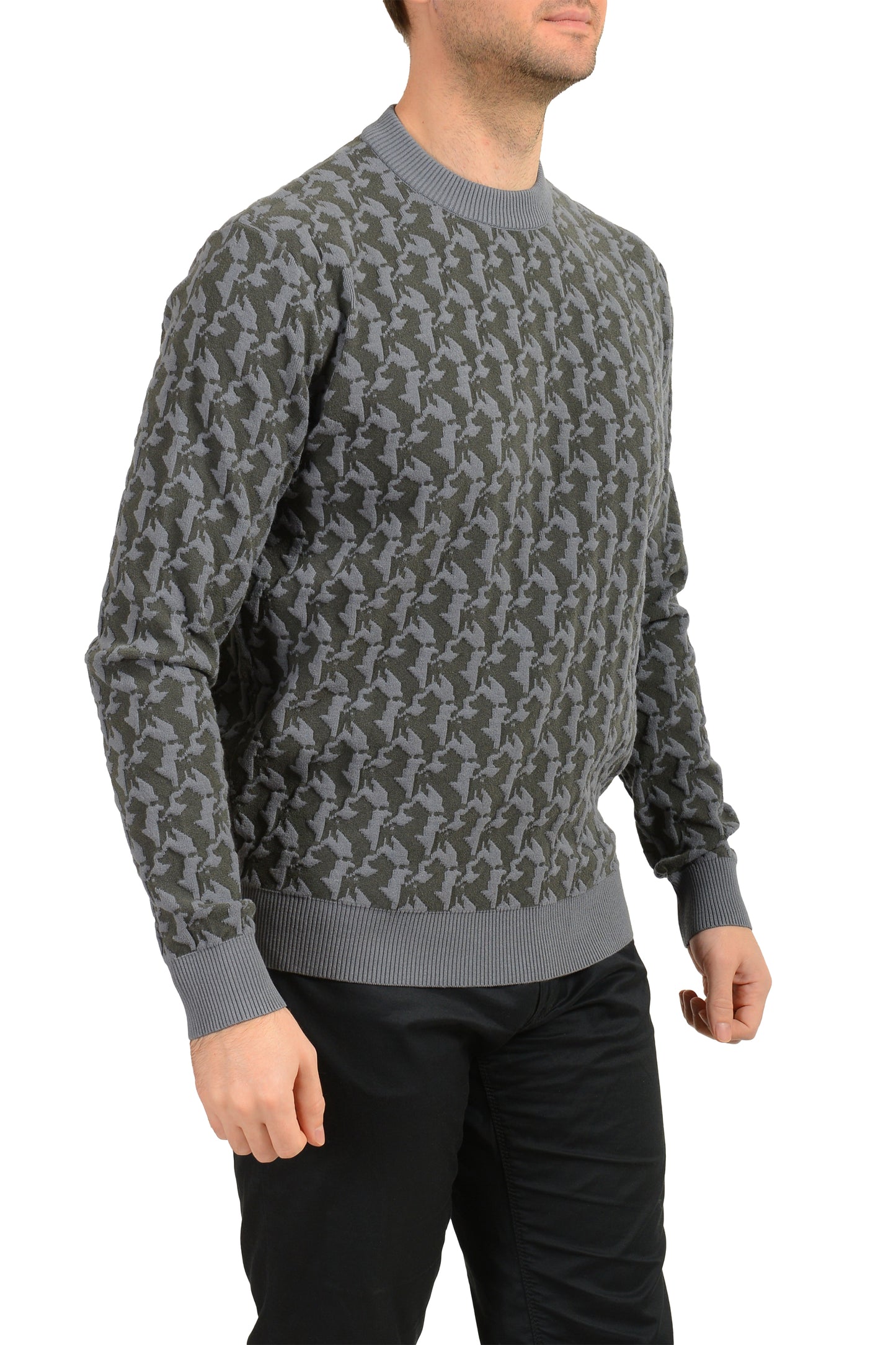 Scuderia Ferrari Fluid 3D Pixel PR.Horse Gray Pullover Sweater US XL IT 54