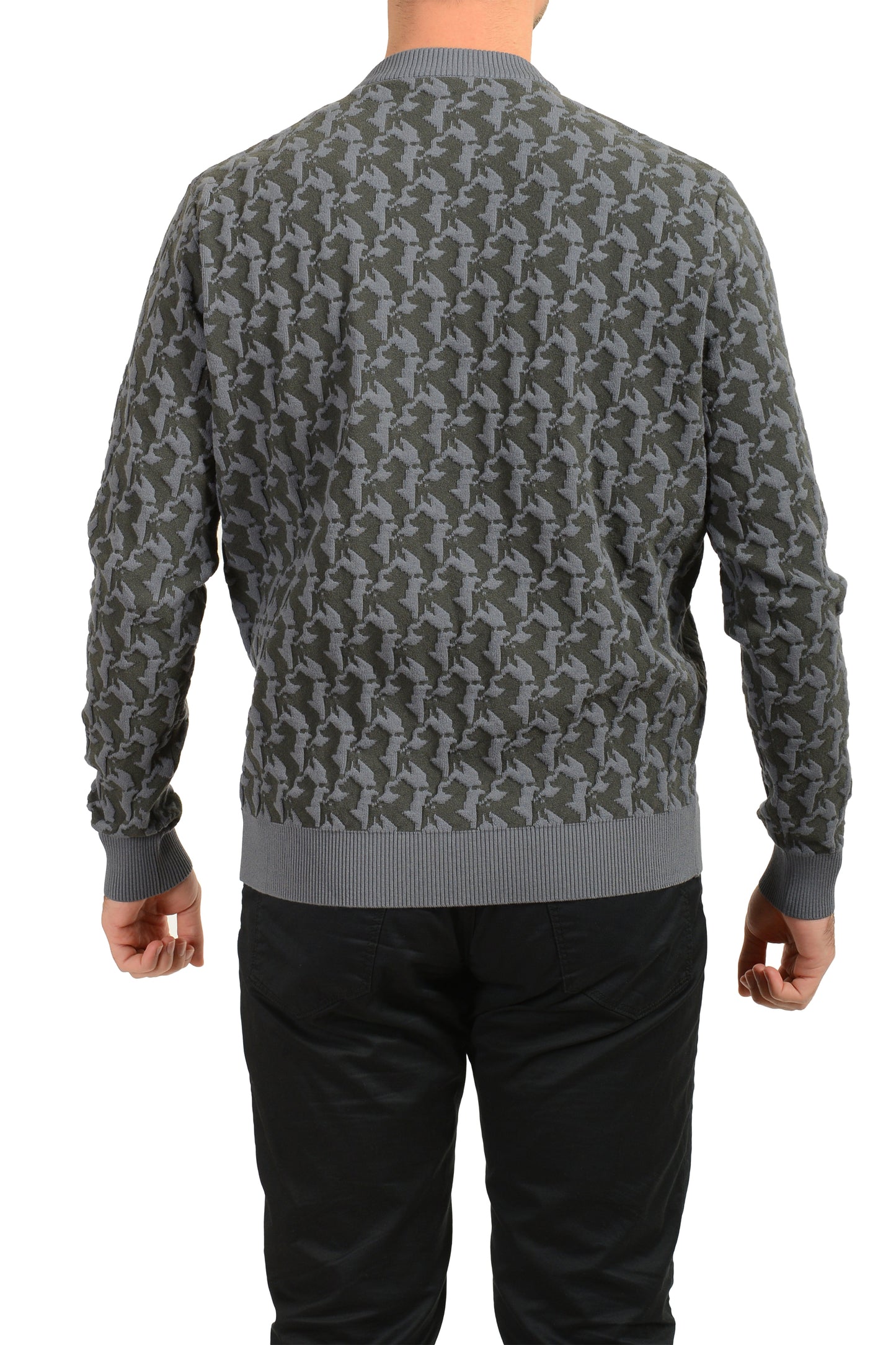 Scuderia Ferrari Fluid 3D Pixel PR.Horse Gray Pullover Sweater US XL IT 54