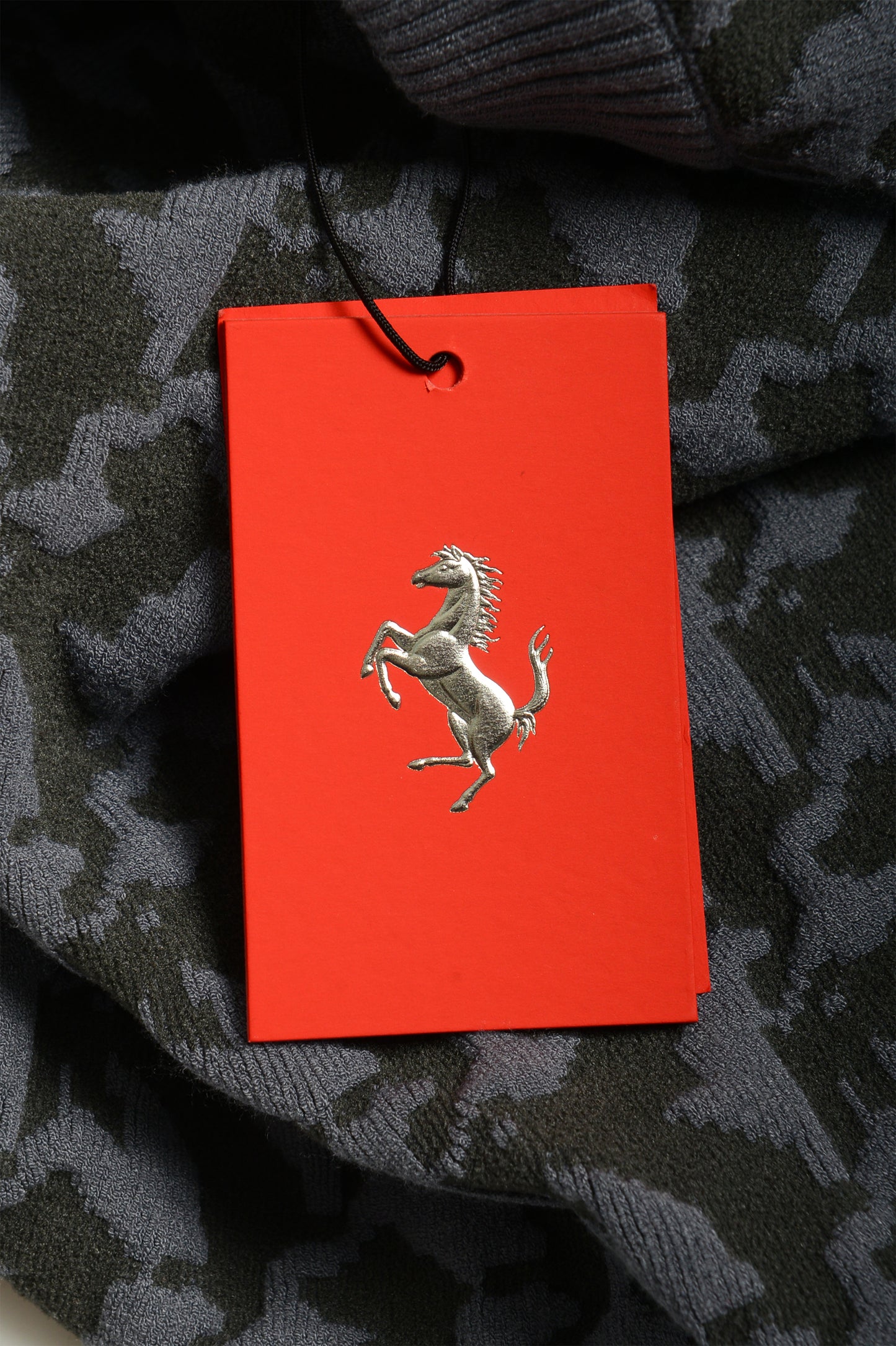 Scuderia Ferrari Fluid 3D Pixel PR.Horse Gray Pullover Sweater US XL IT 54