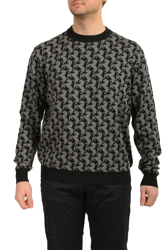 Scuderia Ferrari Men's Pixelated Organic Cotton Silk C-Neck Sweater US 2XL IT 56