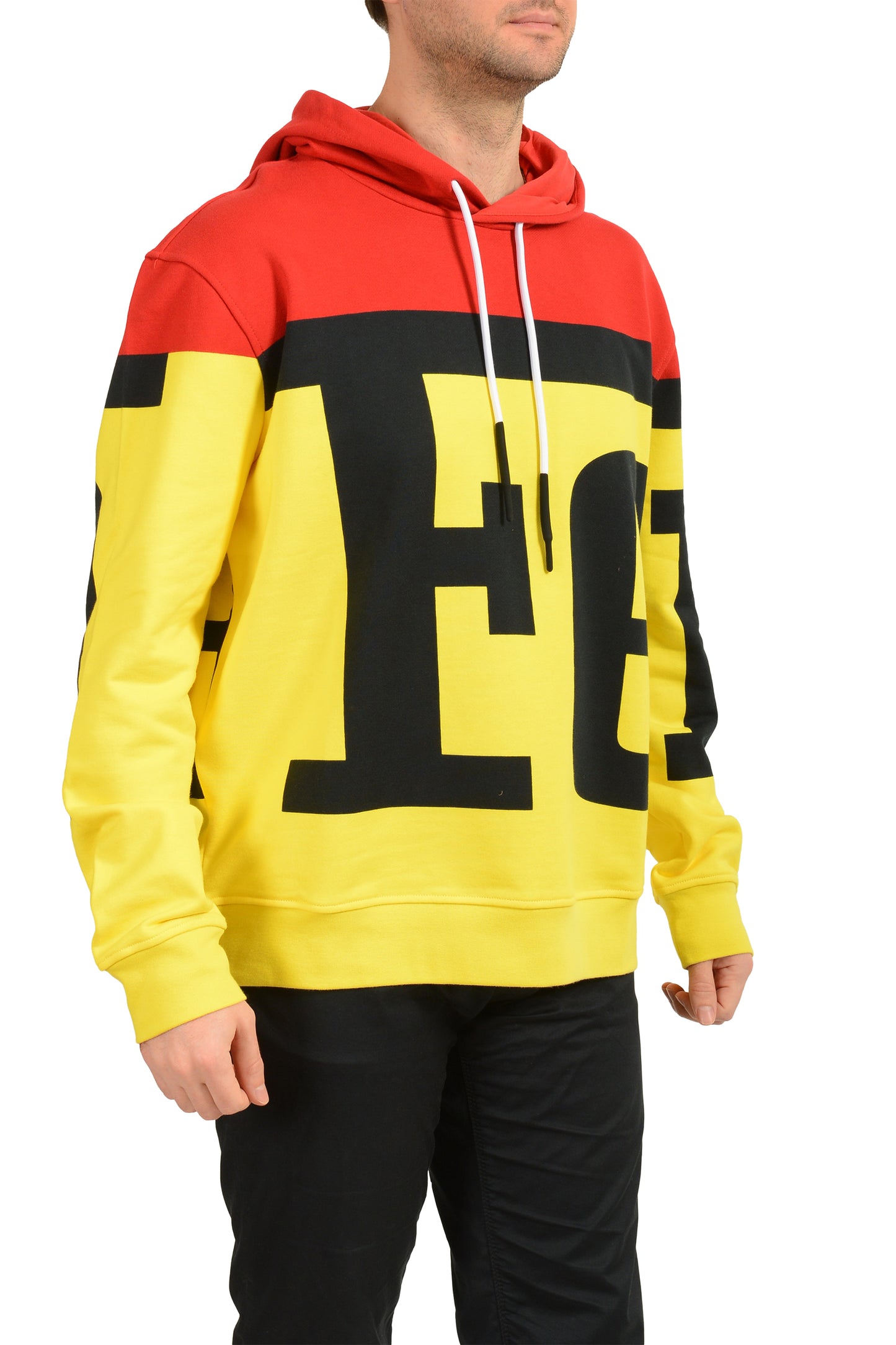 Scuderia Ferrari Fluid Multicolor Logo Print Hooded Sweater Hoodie US 2XL IT 56
