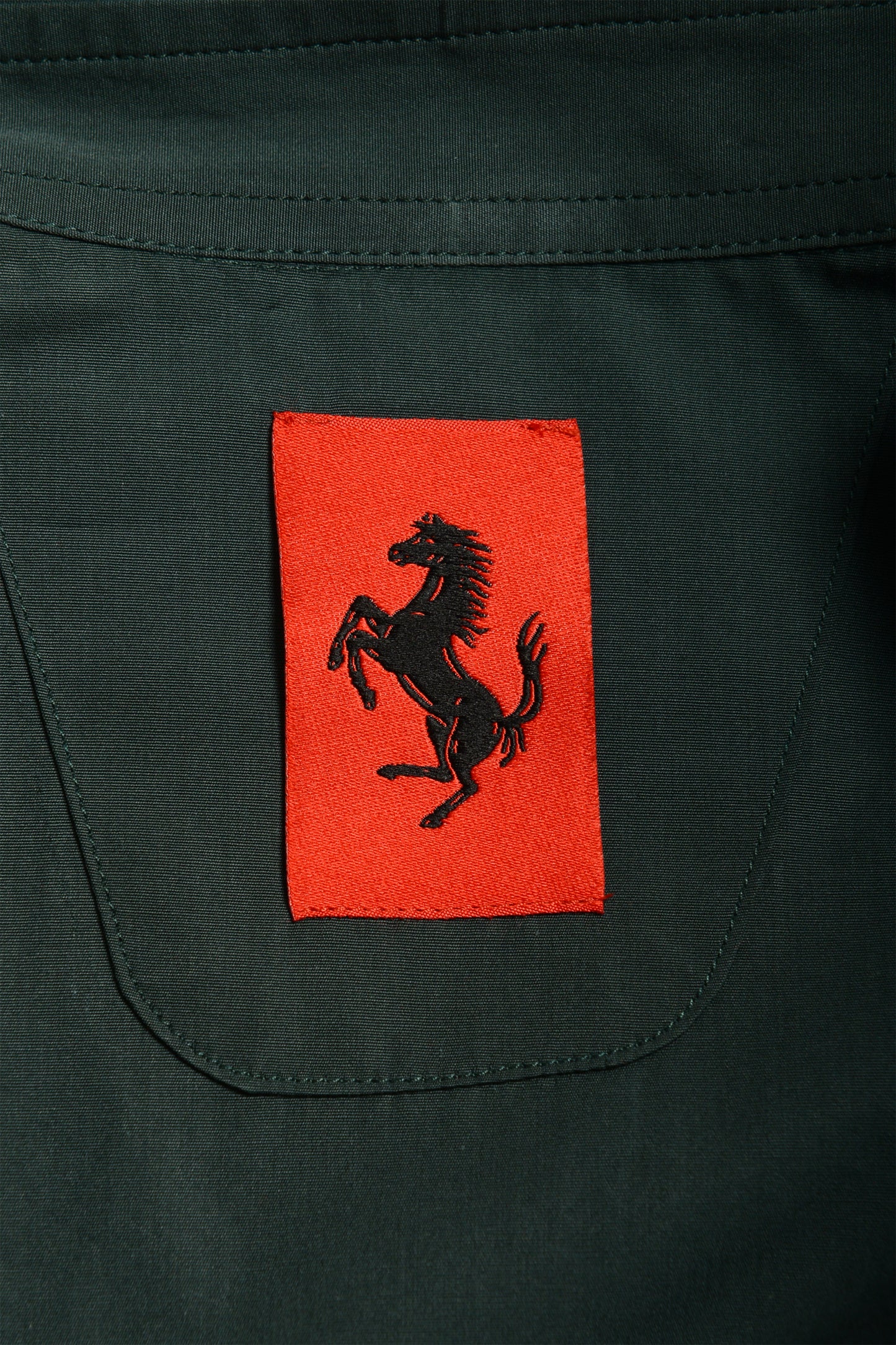 Scuderia Ferrari Fluid Pure Cotton Italian Collar Green Shirt US M IT 50