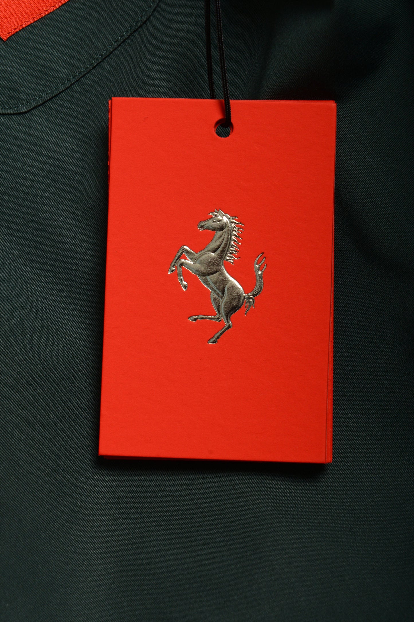 Scuderia Ferrari Fluid Pure Cotton Italian Collar Green Shirt US M IT 50