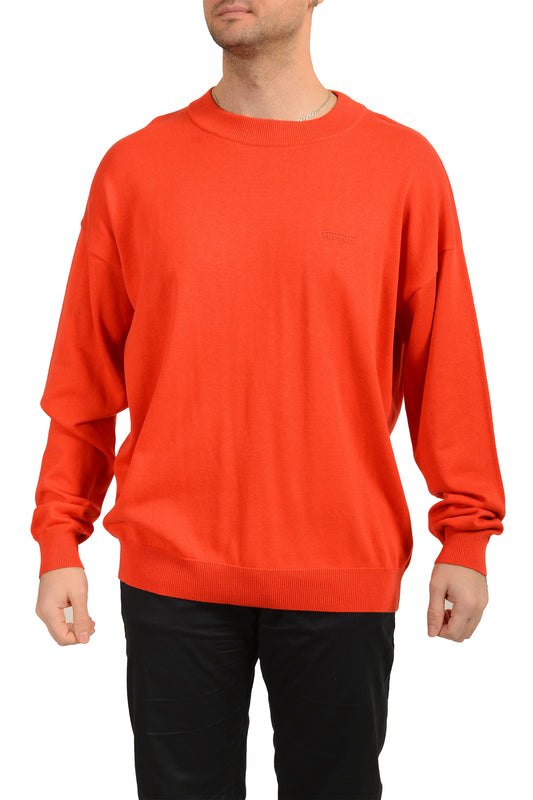 Scuderia Ferrari Men's Red Flunga Cotton Silk C-Neck Sweater US XL IT 54