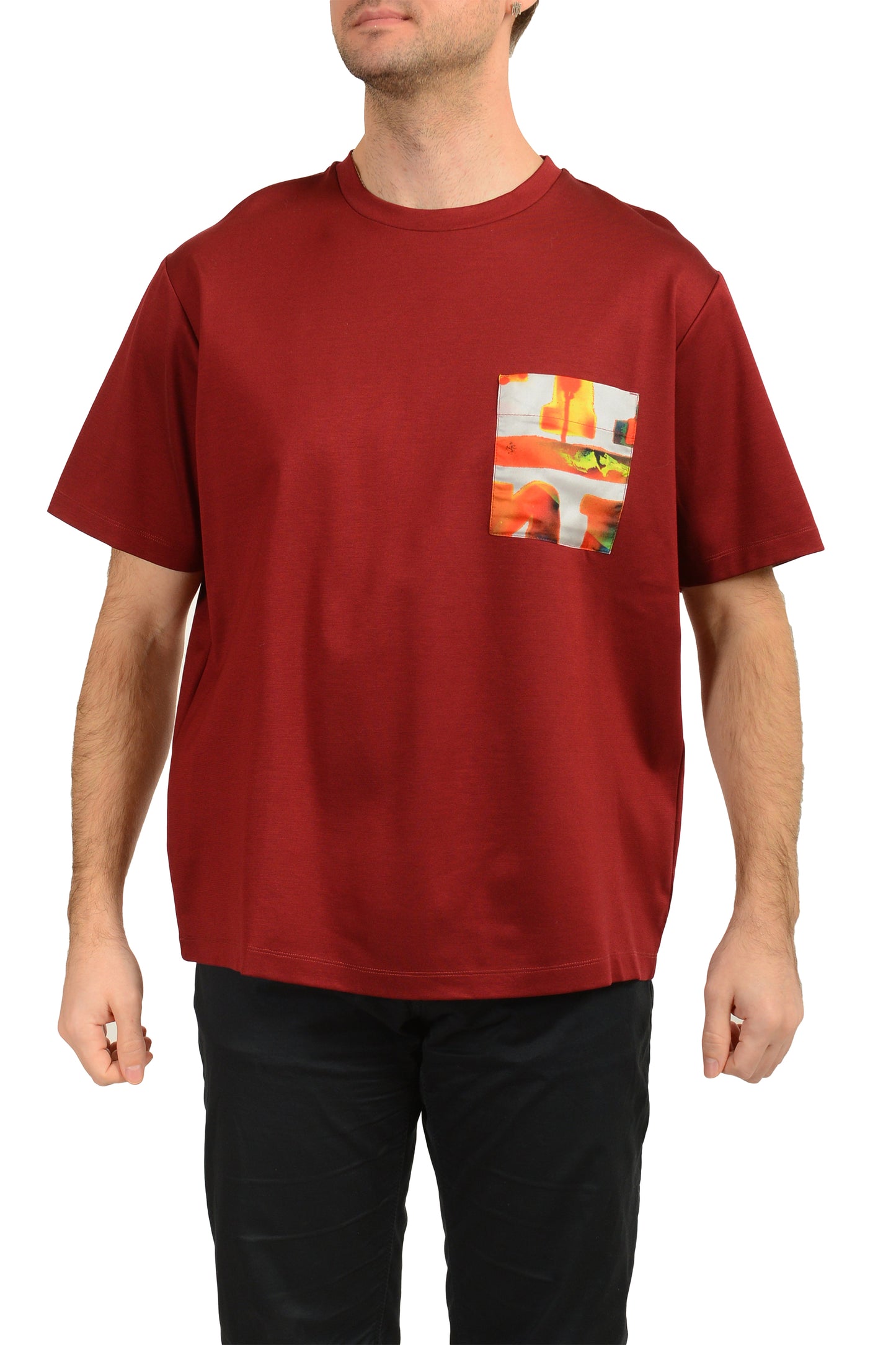 Scuderia Ferrari Men's Silk Pocket Crewneck Short Sleeve T-Shirt US L IT 52