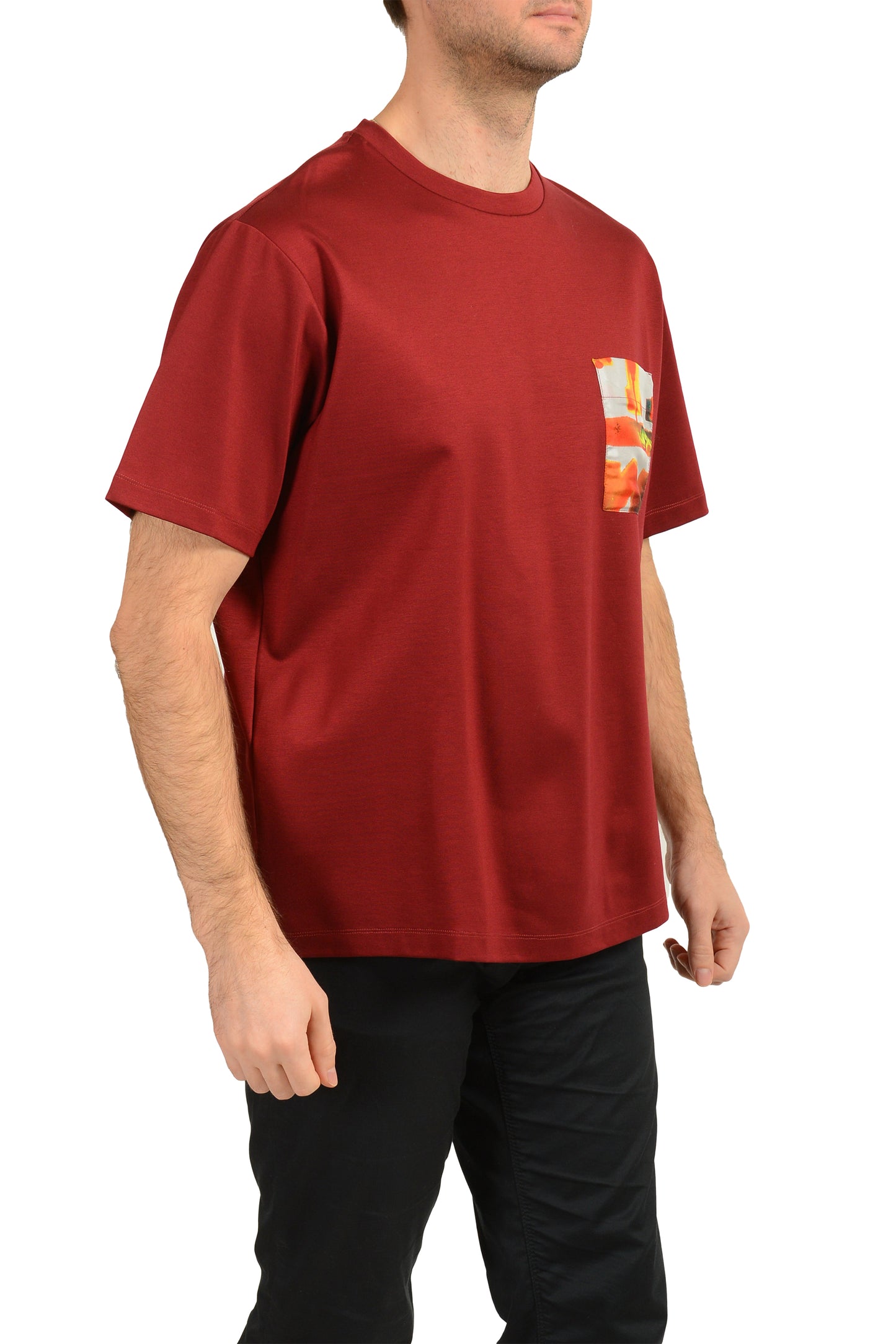 Scuderia Ferrari Men's Silk Pocket Crewneck Short Sleeve T-Shirt US L IT 52