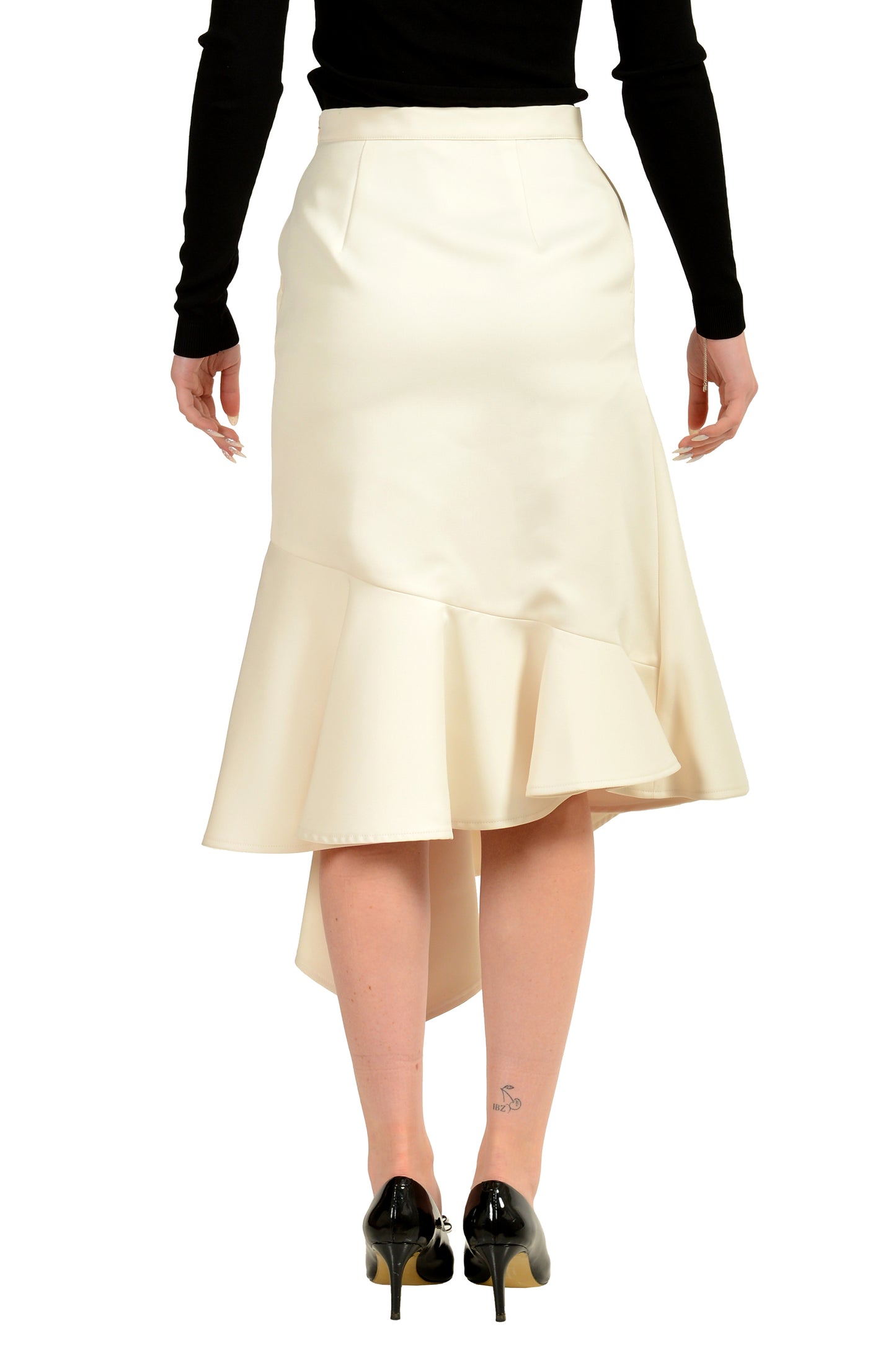Scuderia Ferrari Women's Ivory Asymmetrical Skirt US 2XS IT 36
