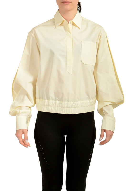 Scuderia Ferrari Women's Ivory Long Sleeve Blouse Shirt US M IT 42