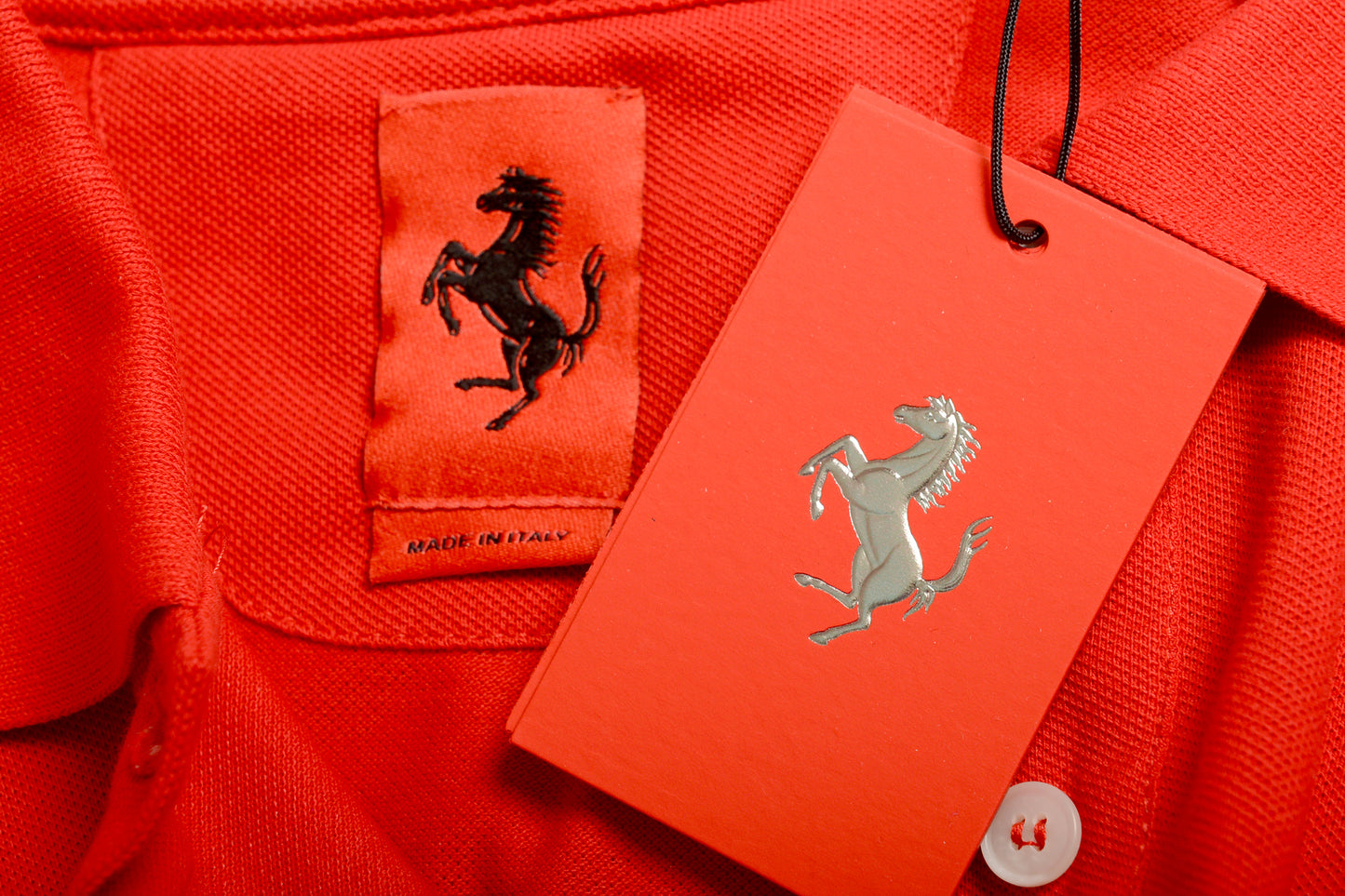 Scuderia Ferrari Women's Red Short Sleeve Piquet Polo Shirt US XL IT 46