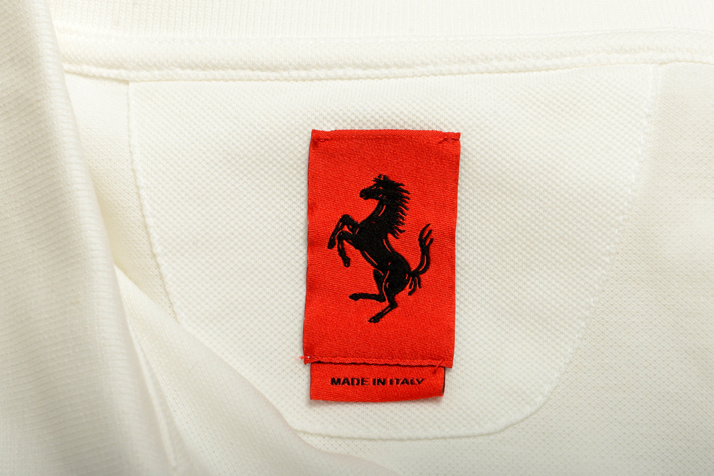 Scuderia Ferrari Women's White Short Sleeve Piquet Polo Shirt US L IT 44