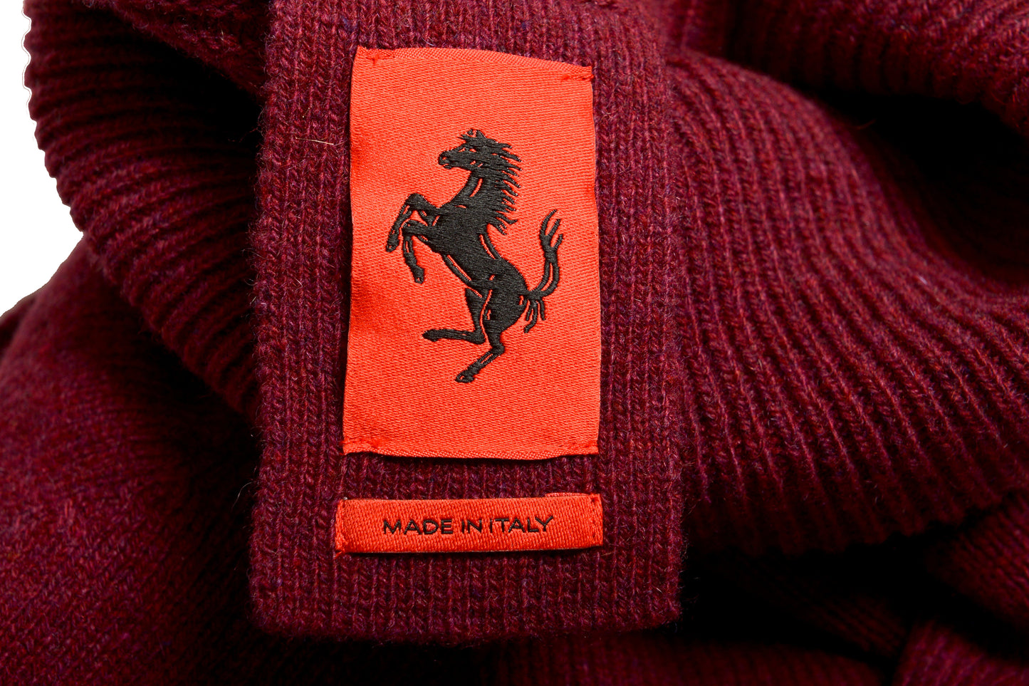 Scuderia Ferrari Women's Cropped 100% Cashmere Roll-Neck Sweater US L IT 44