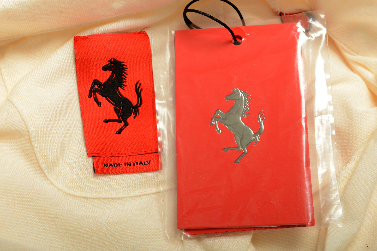 Scuderia Ferrari Women's Ivory Mix Cashmere Long Sleeve Polo Top US M IT 42