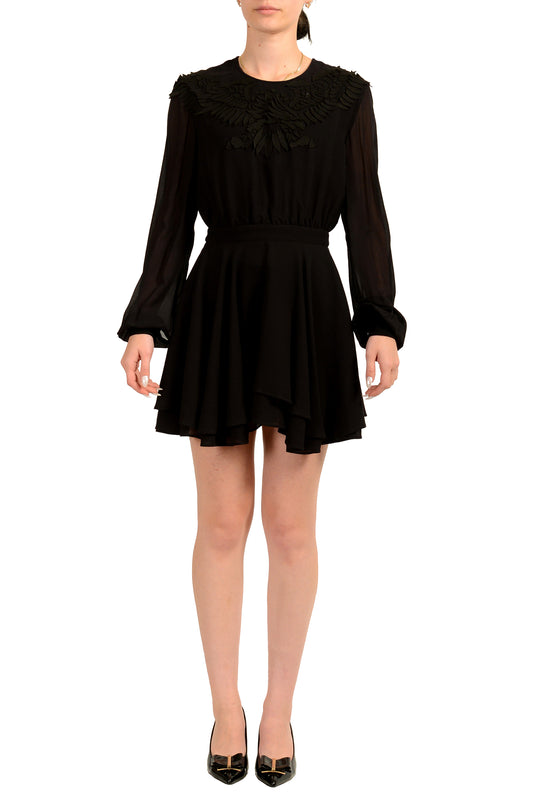 Just Cavalli Women's Black Open Back Mini Dress US S IT 40