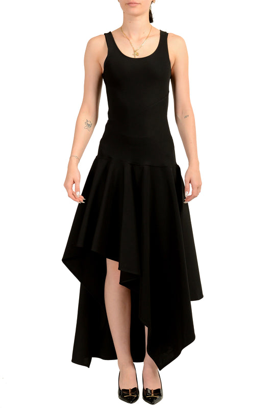 Scuderia Ferrari Women's Black Asymmetrical Midi Dress US XS IT 38