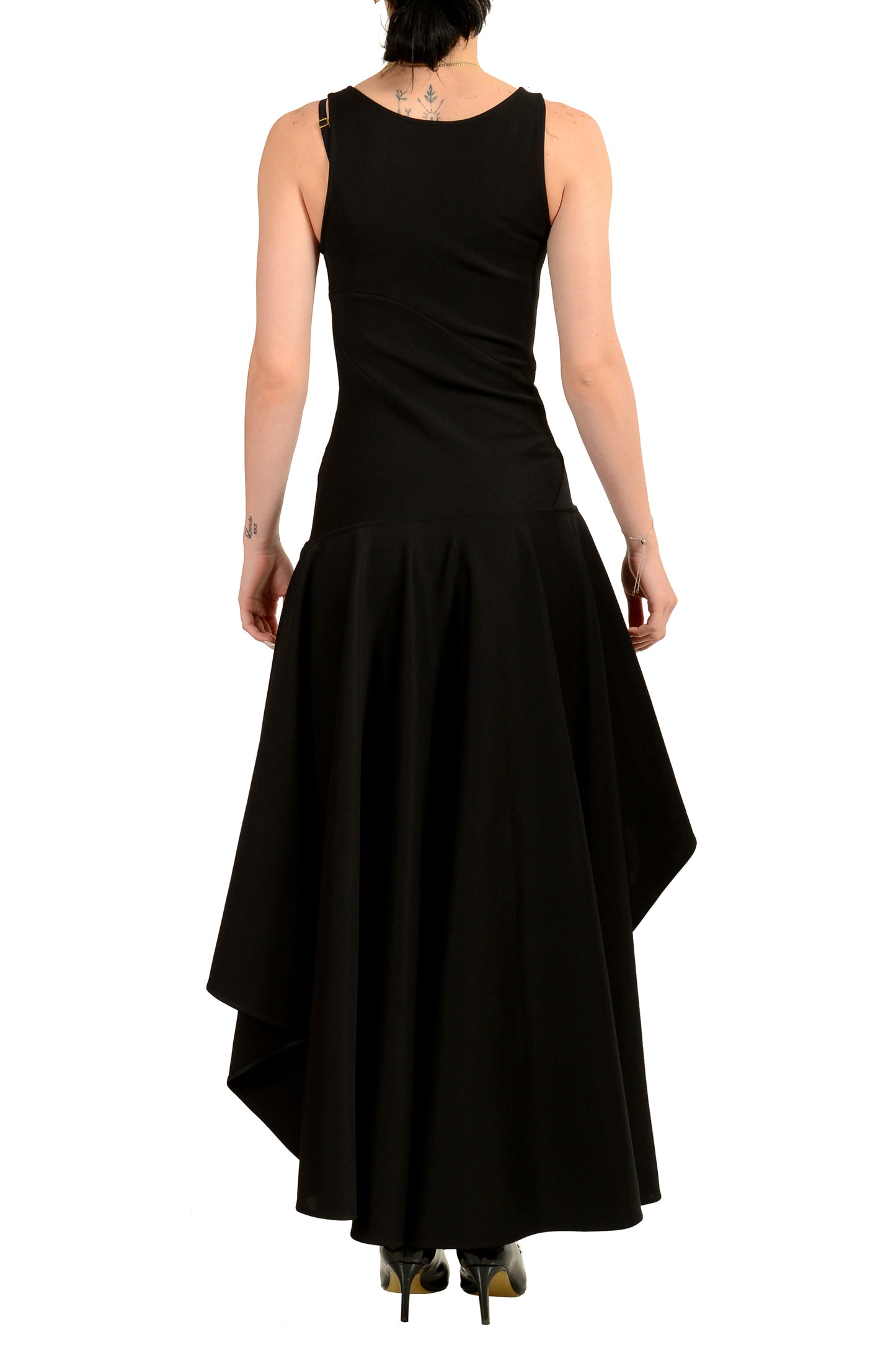 Scuderia Ferrari Women's Black Asymmetrical Midi Dress US XS IT 38