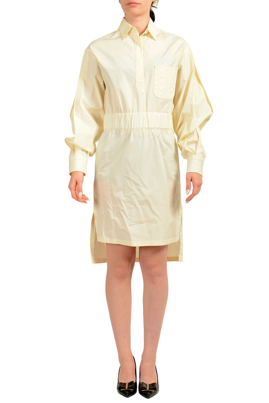 Scuderia Ferrari Women's Ivory Popeline Long Sleeve Dress US S IT 40