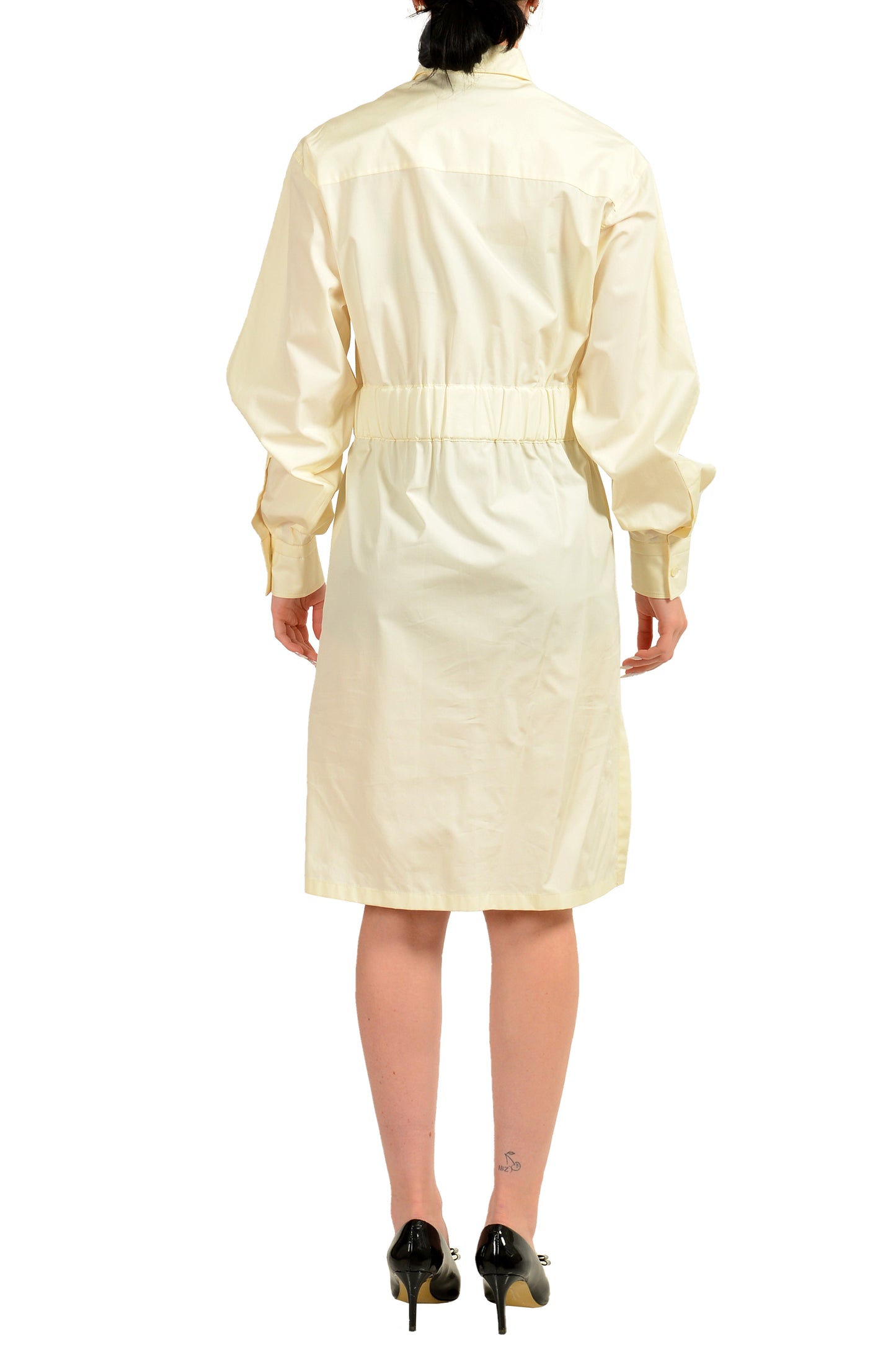 Scuderia Ferrari Women's Ivory Popeline Long Sleeve Dress US S IT 40