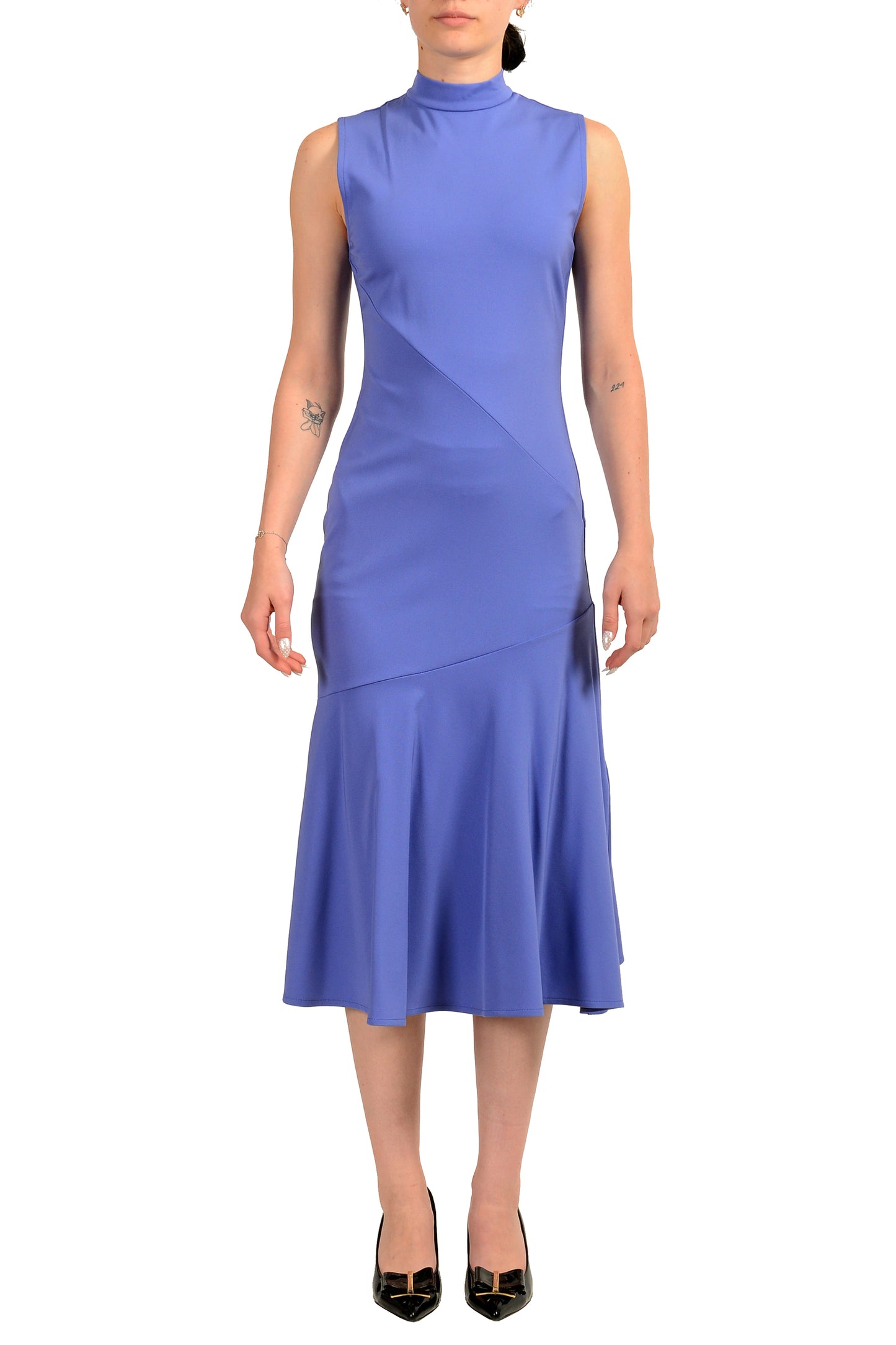 Scuderia Ferrari Women's Purple Stretch Sleeveless A-Line Dress US XS IT 38