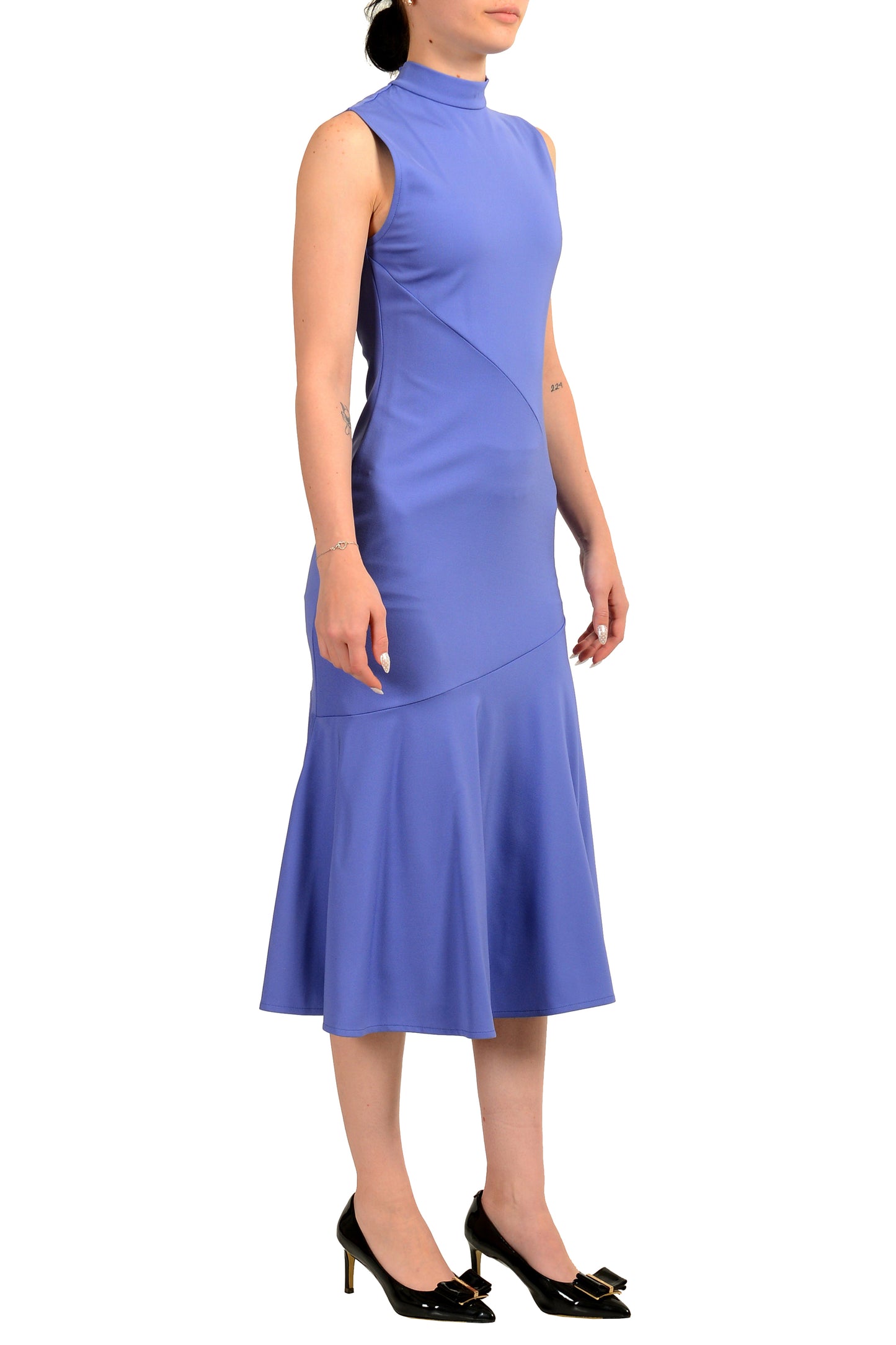 Scuderia Ferrari Women's Purple Stretch Sleeveless A-Line Dress US XS IT 38
