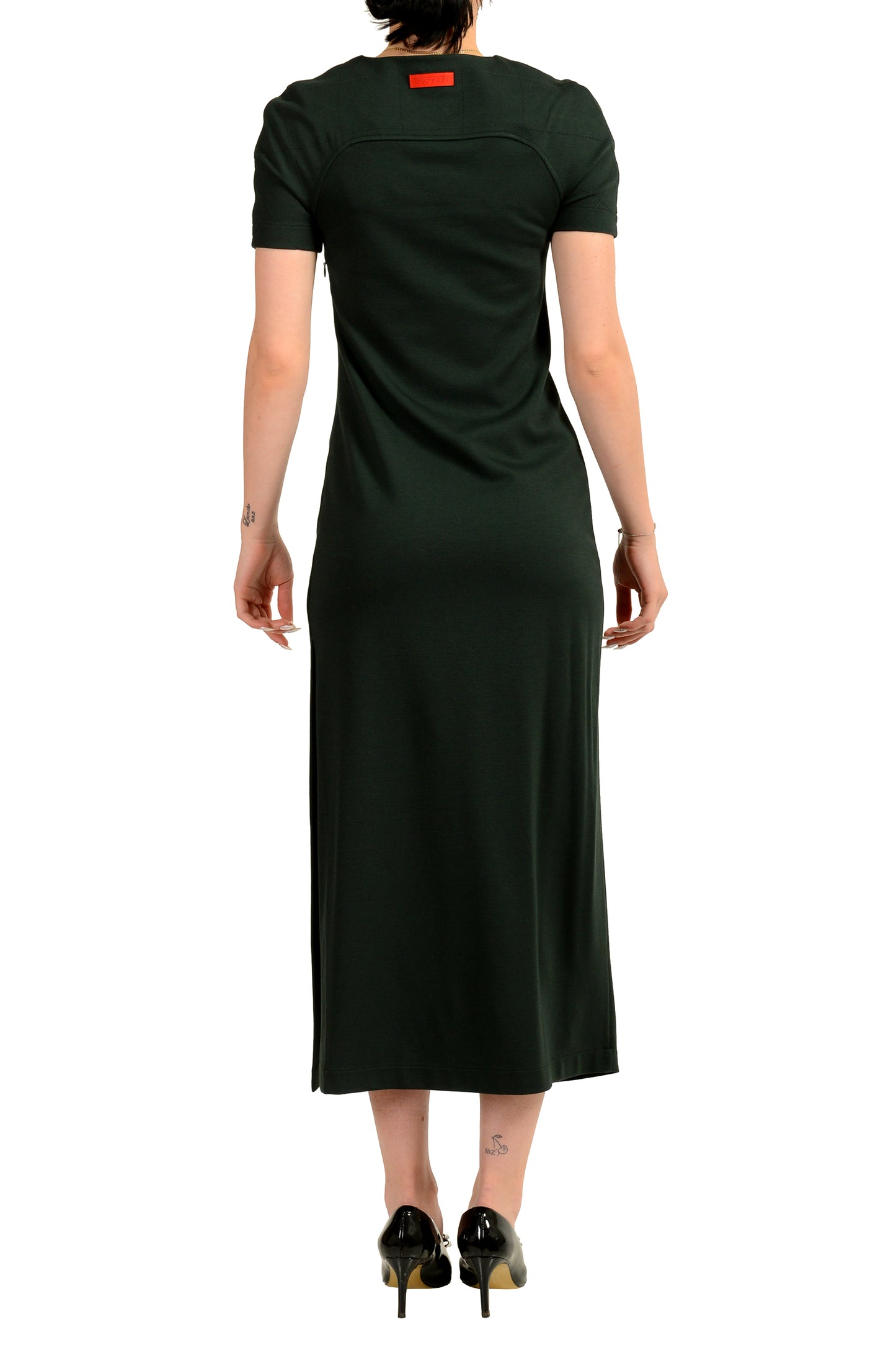 Scuderia Ferrari Women's Forest Green Short Sleeve Stretch Dress US S IT 40