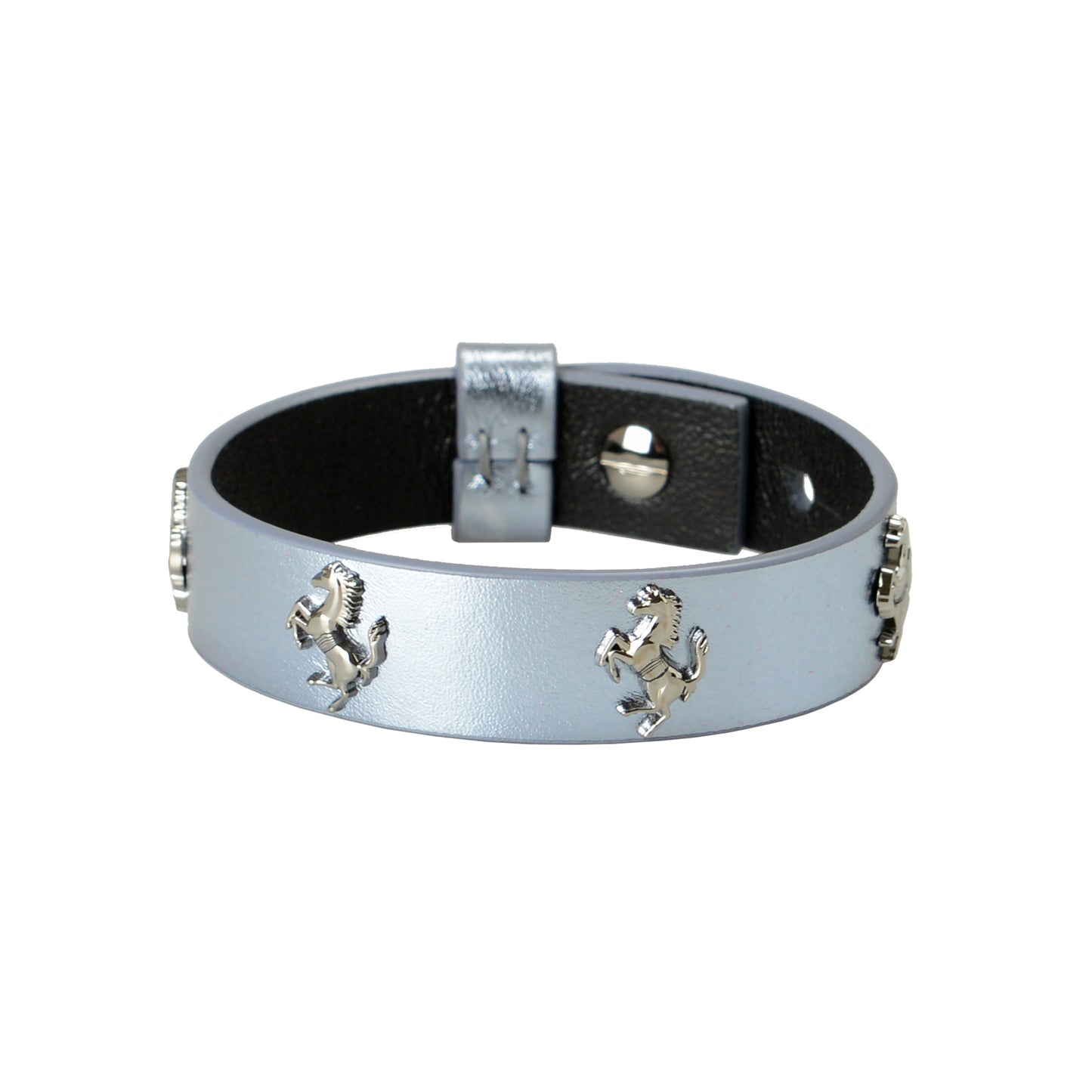 Scuderia Ferrari Blue "Hypersonic" Single Coil 100% Patent Leather Bracelet
