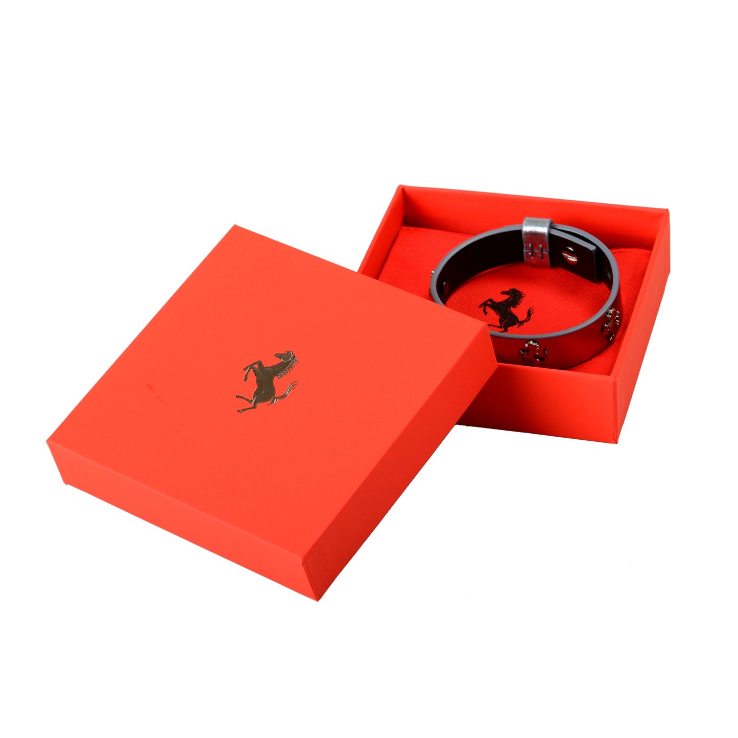 Scuderia Ferrari Blue "Hypersonic" Single Coil 100% Patent Leather Bracelet