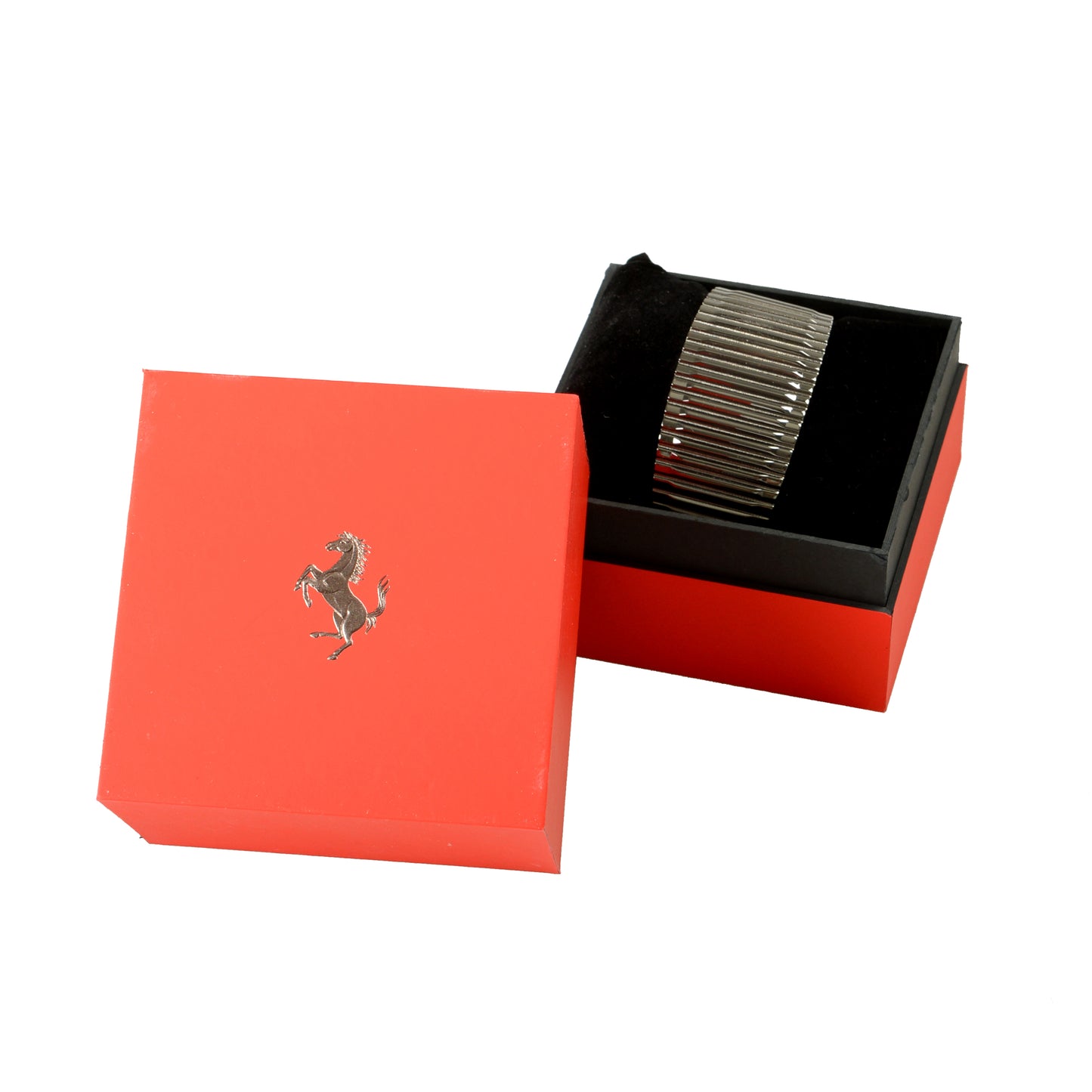 Scuderia Ferrari Silver Color Ruthenium Meccanico 100% Brass Bracelet