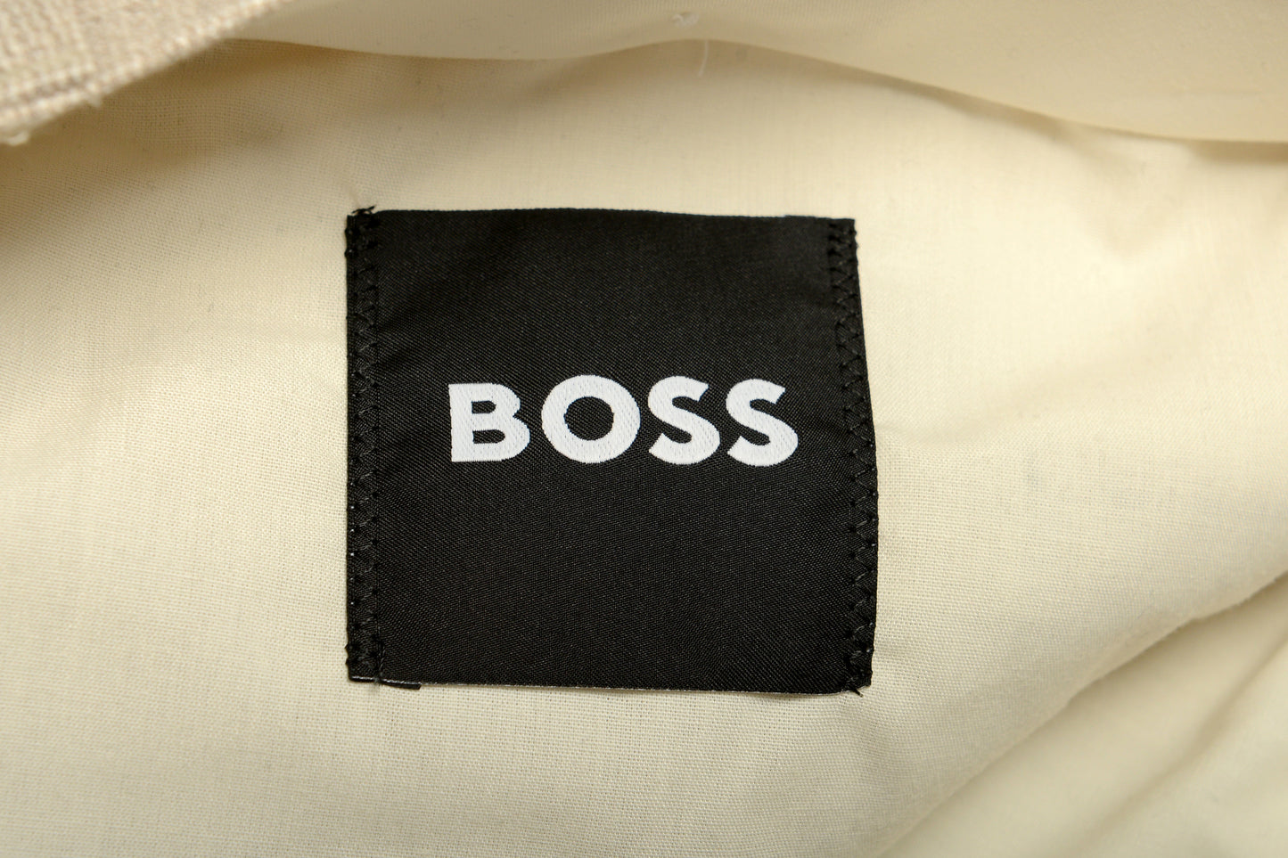 Hugo Boss "C-Genius-262" Stone Beige Linen Flat Front Pants US 32L IT 48