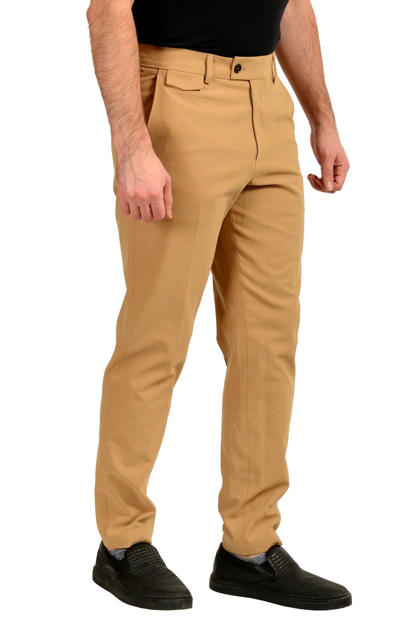 Hugo Boss "L-PeetL-243" Beige Flat Front Pants US 32R IT 48