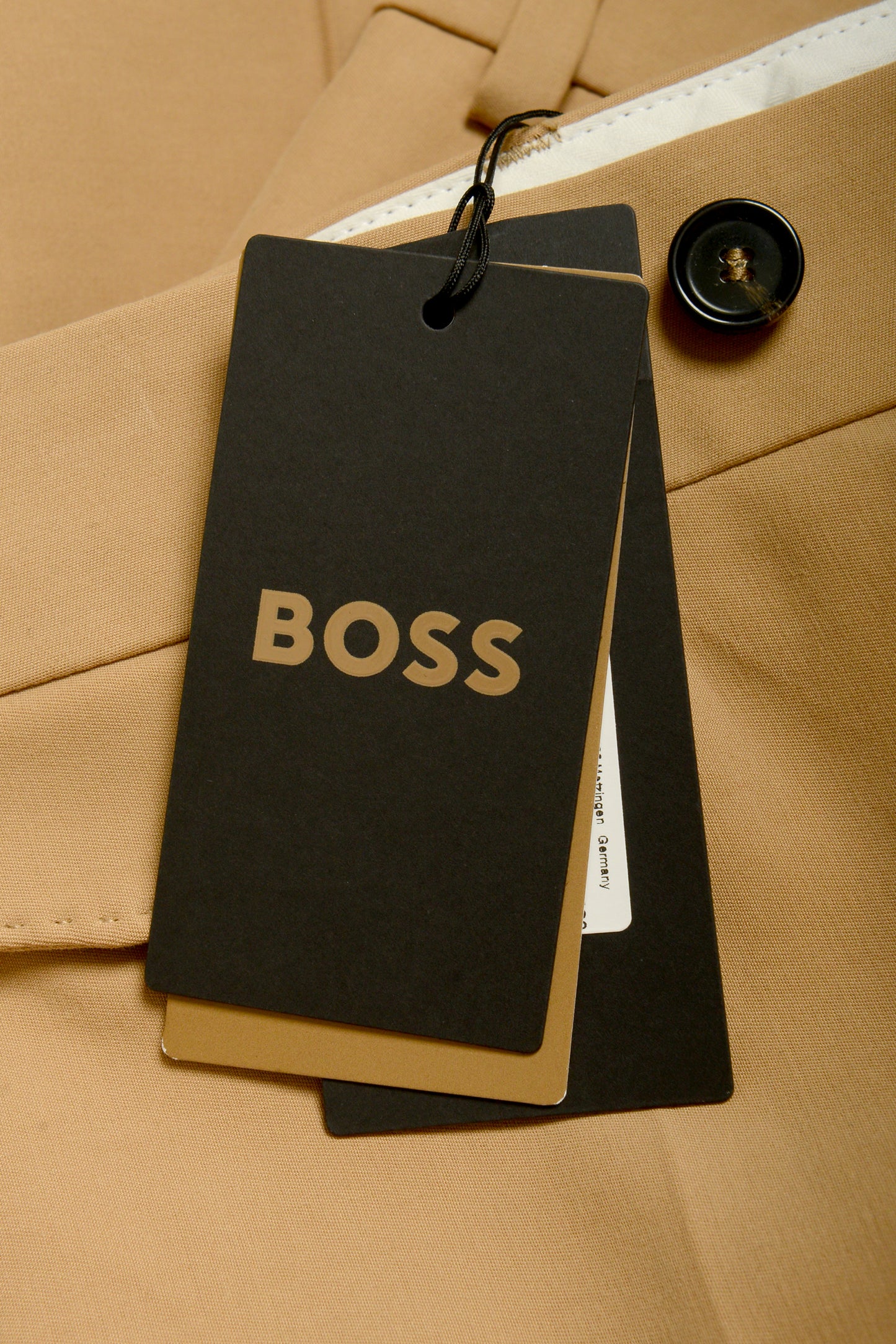 Hugo Boss "L-PeetL-243" Beige Flat Front Pants US 32R IT 48