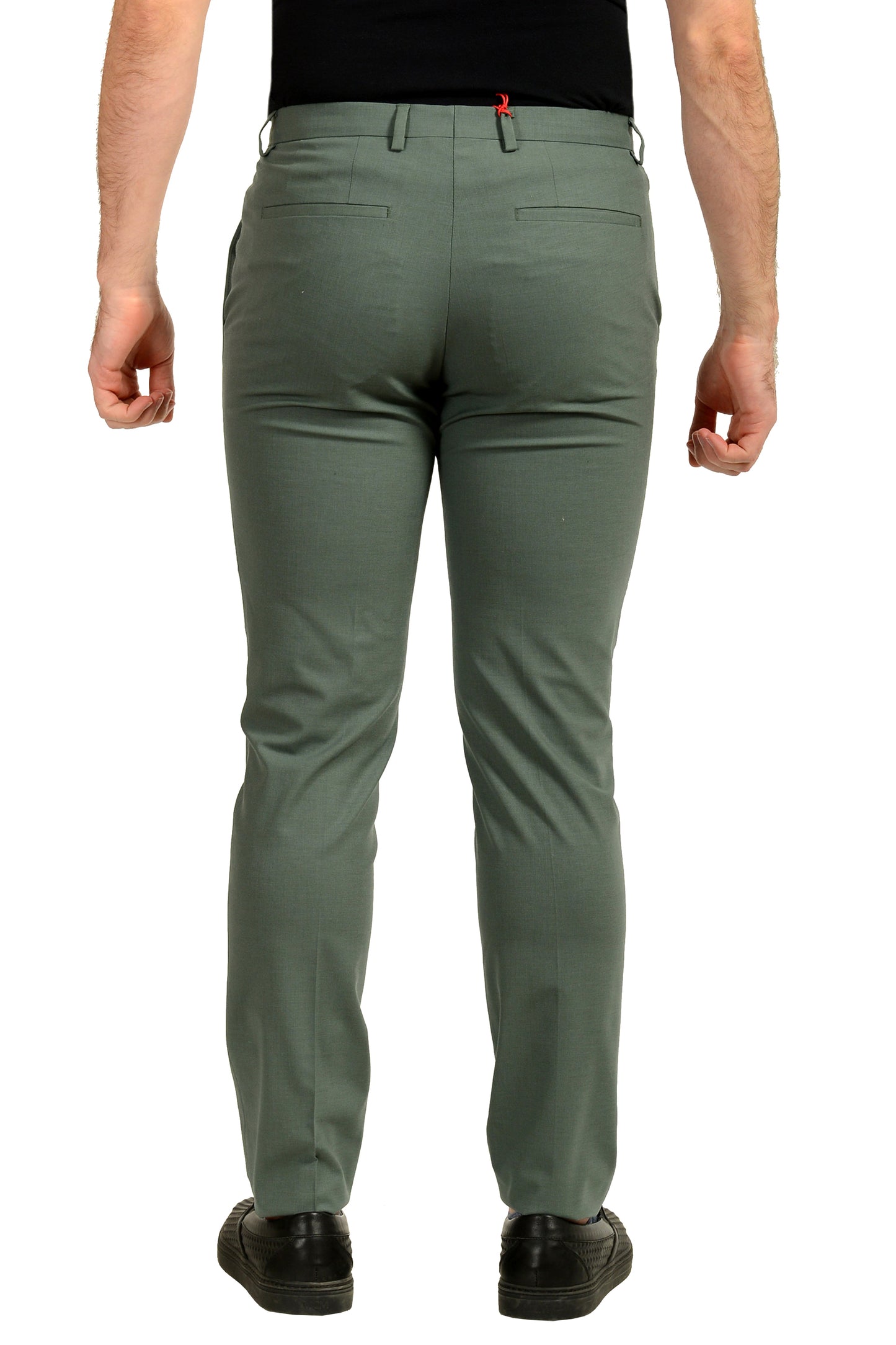 Hugo Boss "Hesten232X" Extra Slim Fit Sage Green Wool Pants US 32R IT 48