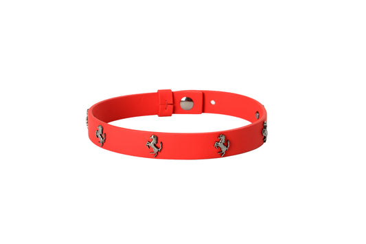 Scuderia Ferrari Red Double Coil Hypersonic 100% Leather Bracelet