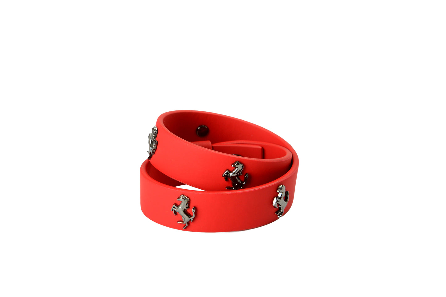 Scuderia Ferrari Red Double Coil Hypersonic 100% Leather Bracelet